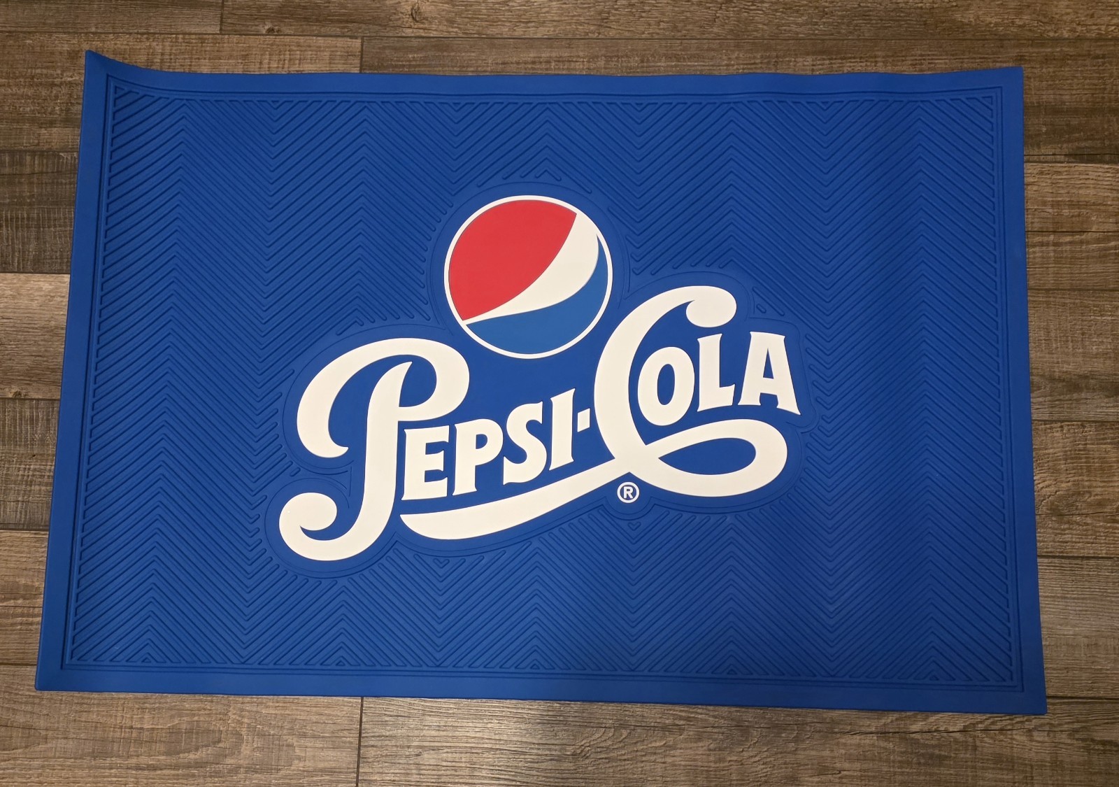 Pepsi-Cola Large Rubber Bar Service Mat/Floor Mat Blue 35.5x24 Brand New
