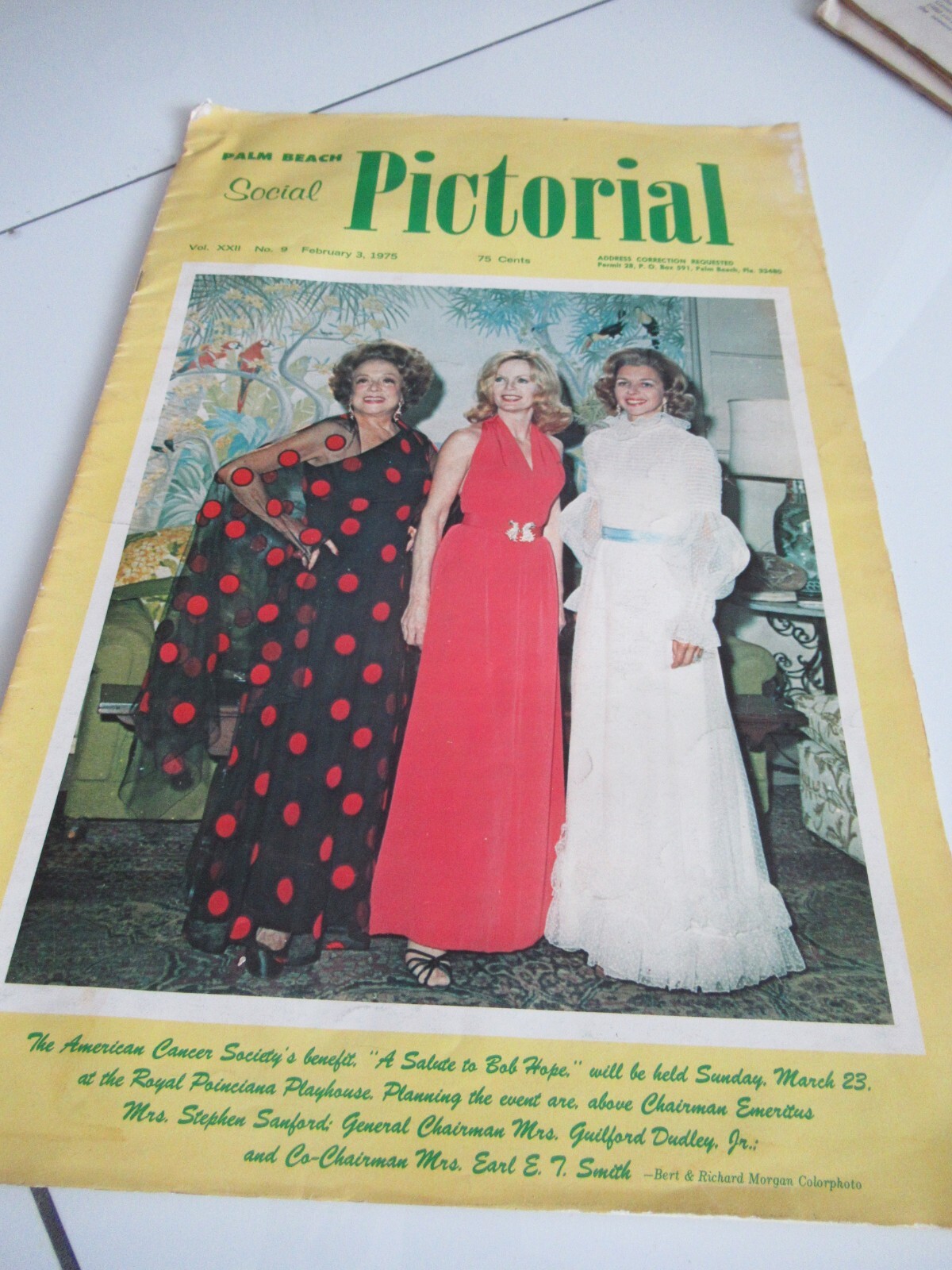 Palm Beach FL: Rare FEB. 1975 SOCIAL PICTORIAL MAGAZINE Local Events & People