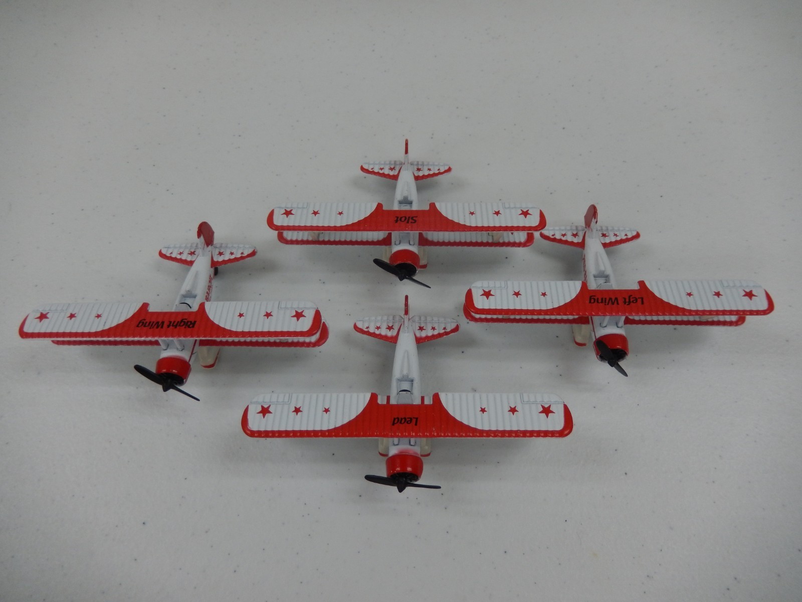 VTG 1991 Red Baron Stearman Squadron Diecast Bi-Planes Set of 4