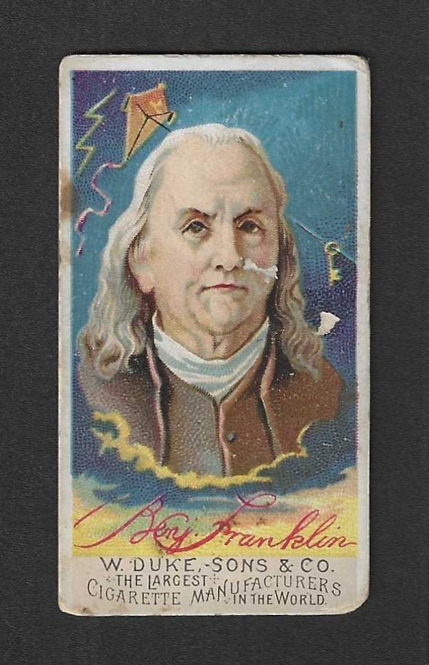 1888 N76 Duke & Sons Tobacco Card - Great Americans Series - Benjamin Franklin
