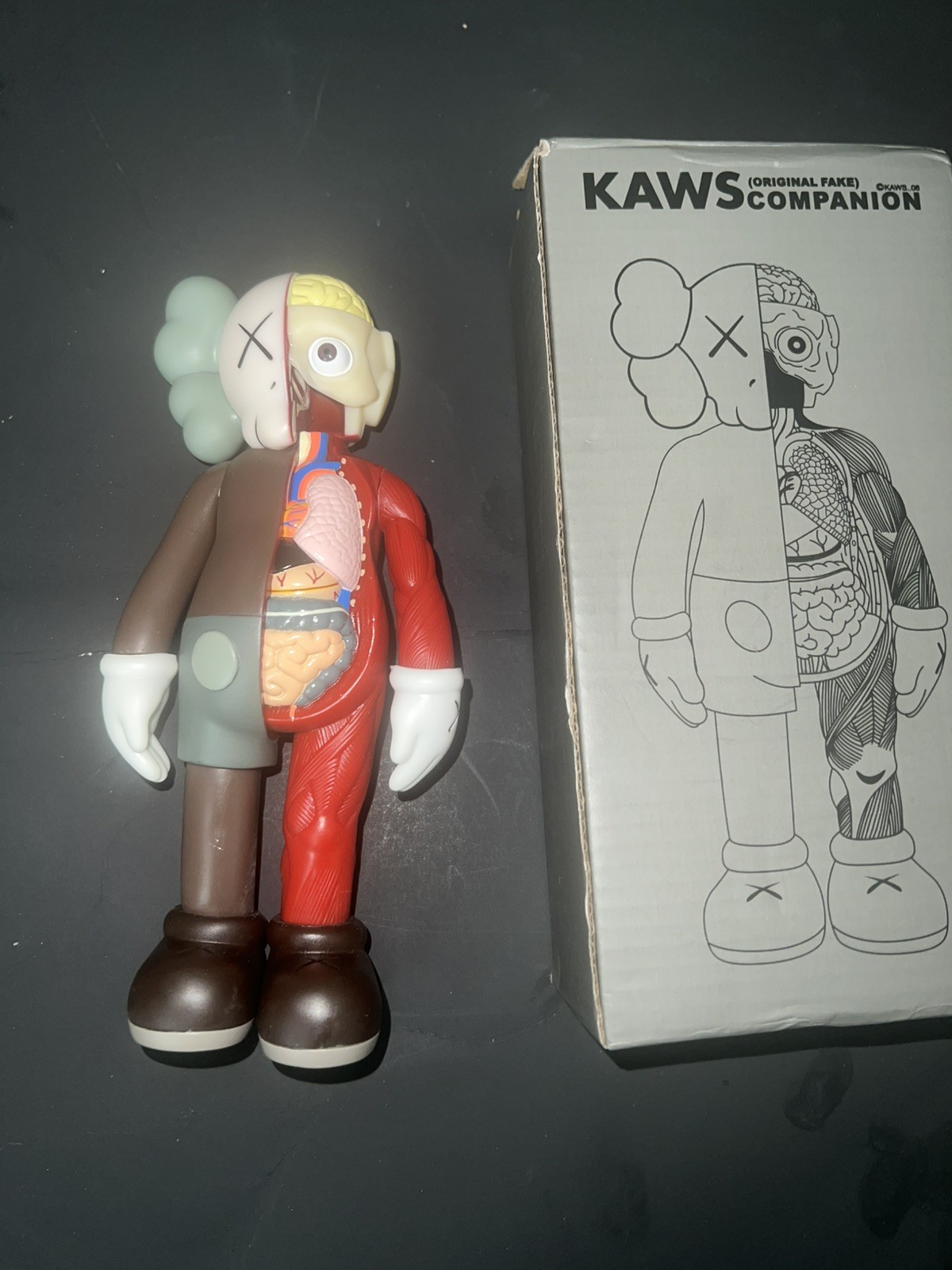 Medicom Toy KAWS Companion Dissected gray Open Edition Vinyl Figure 8 in