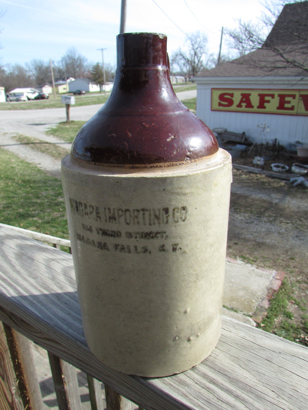 1900s NIAGARA Falls IMPORTING CO Liquor WHISKEY Jug PRE-PRO - possible SALOON 