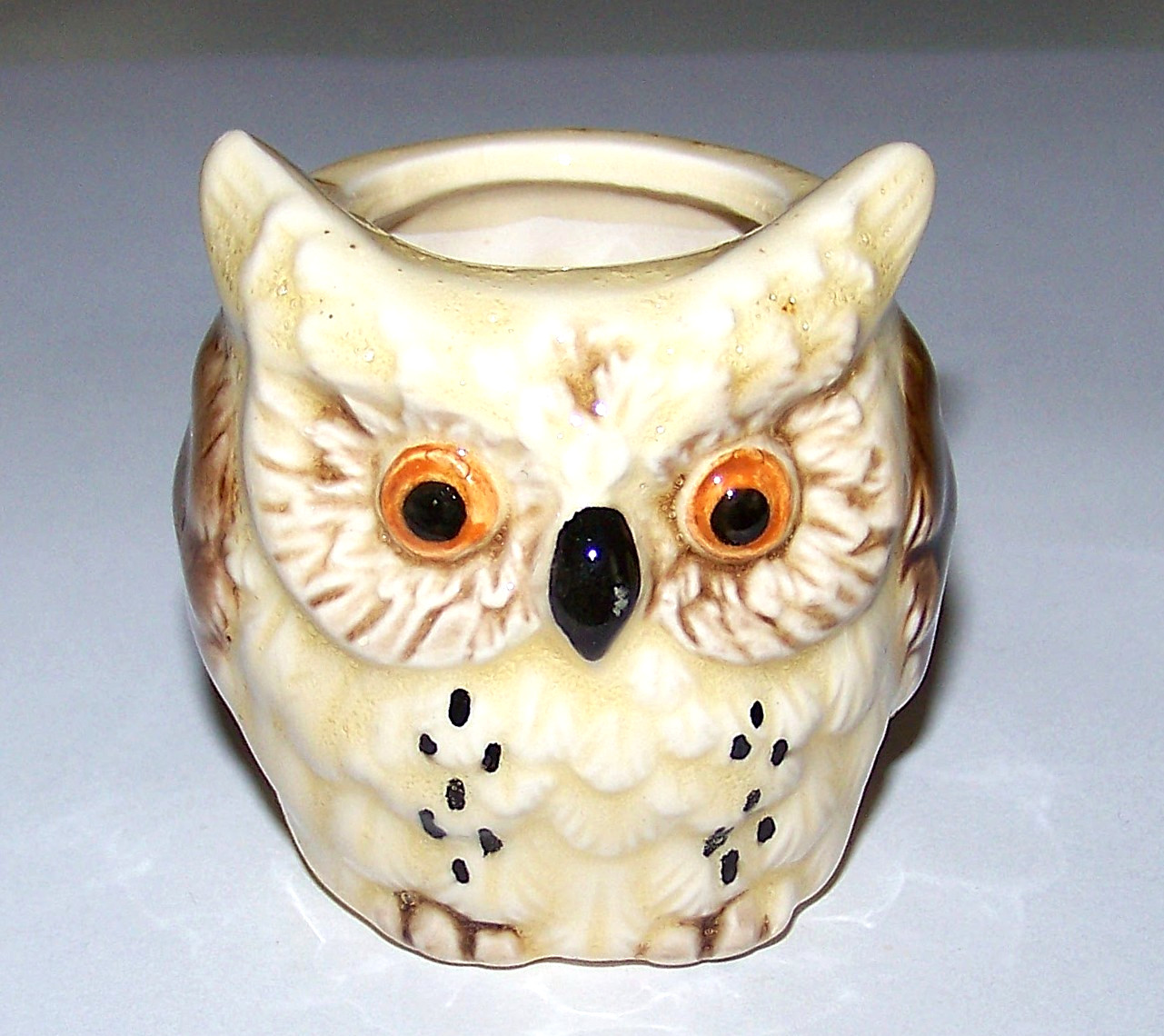 Vintage Owl Porcelain Toothpick Holder Japan - OWL