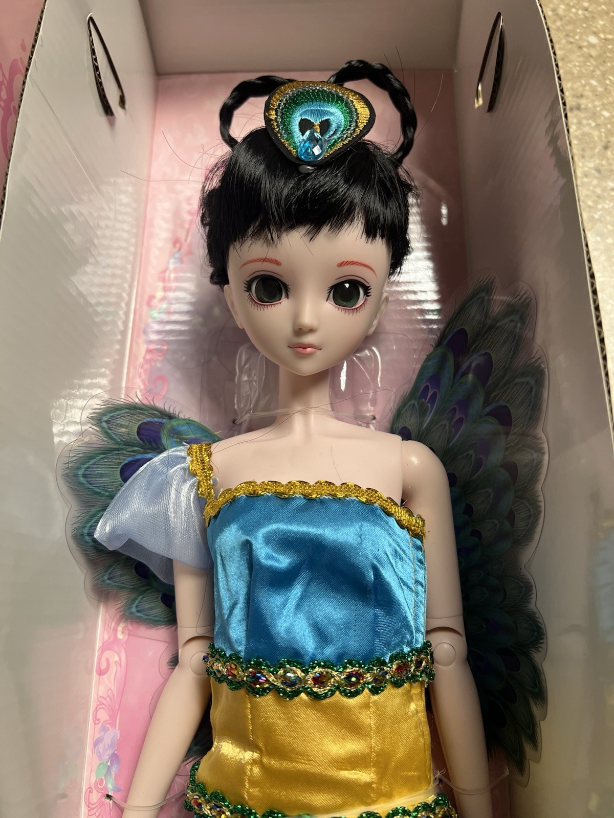 Yeloli Blue Peacock Jointed Anime Doll 18inch / 50cm With Accessories