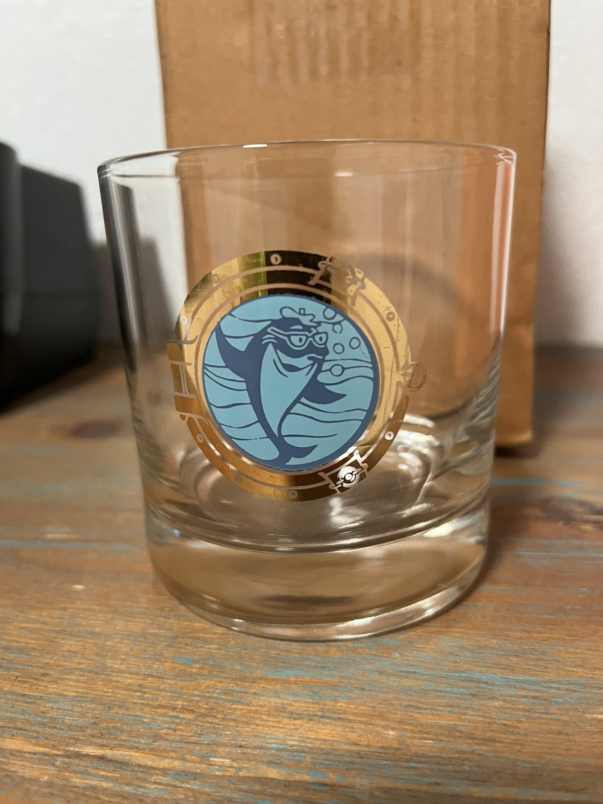 Vintage Charlie the Tuna Tumbler Glass StarKist Mascot Decal Nice RARE