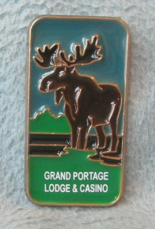 Moose Grand Portage Lodge & Casino Minnesota Metal Magnet Souvenir Refrigerator