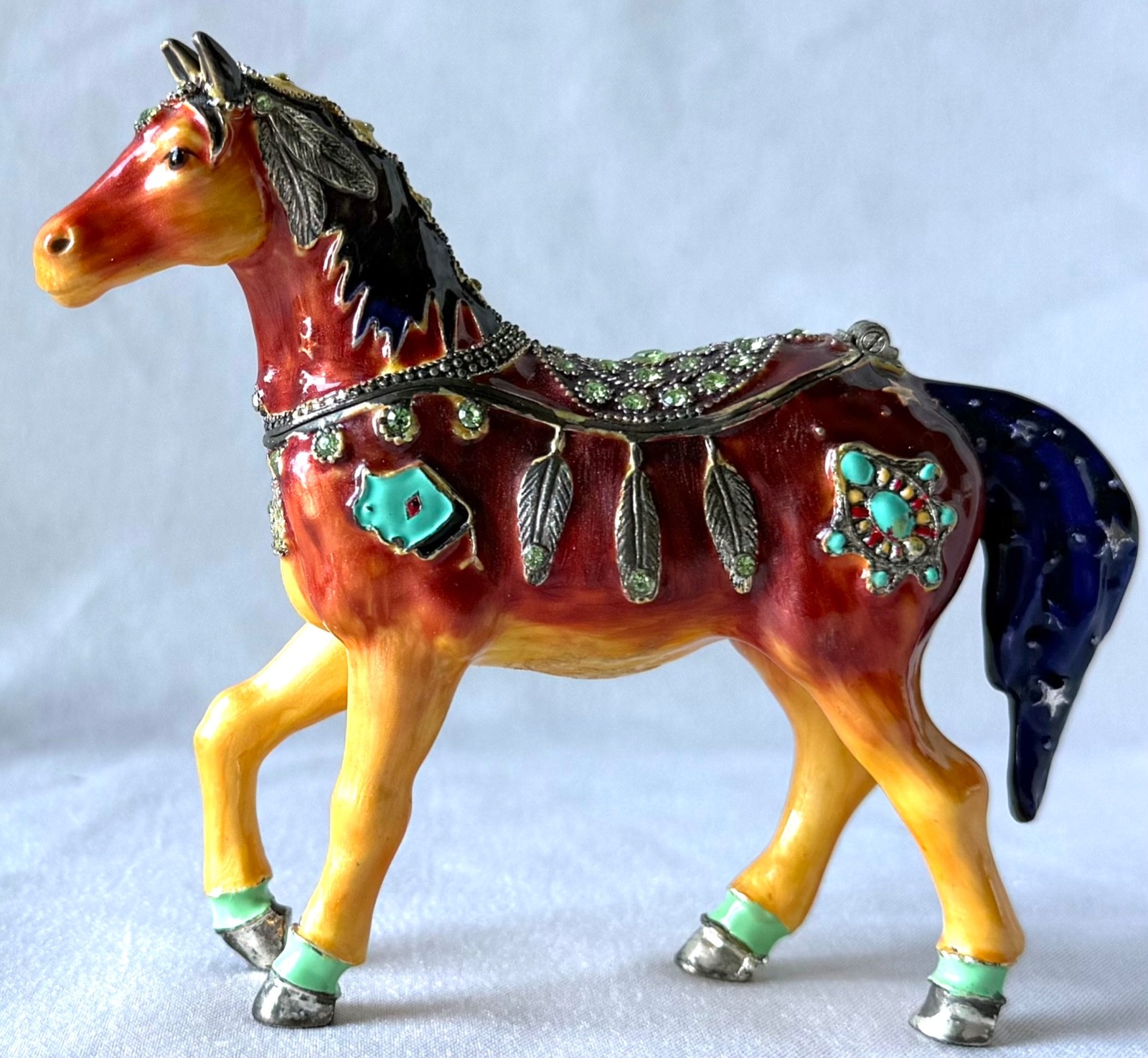 Trail of Painted Ponies Native Jewel Jewelry Box, RARE Vintage 2008 NIB