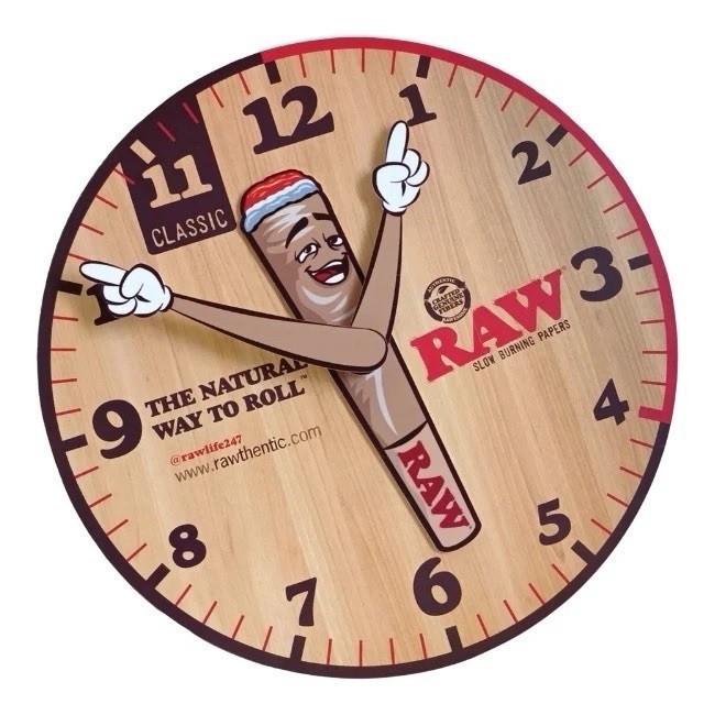 New RAW Rolling Papers Classic CONE CLOCK Limited Edition 11 3/4\