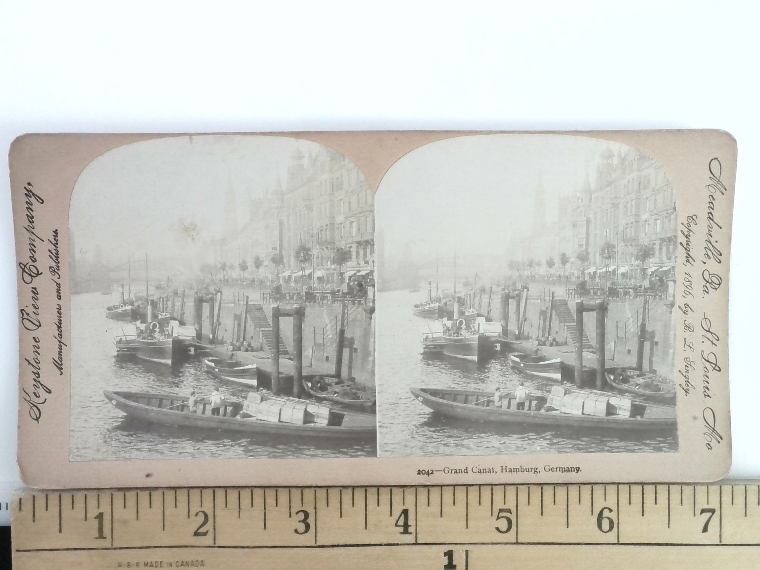 Grand Canal Hamburg Germany Stereoview Keystone View Co. 1900 Cityscape Grand Canal Hamburg Germany Stereoview Keystone View Co. 1900 Cityscape