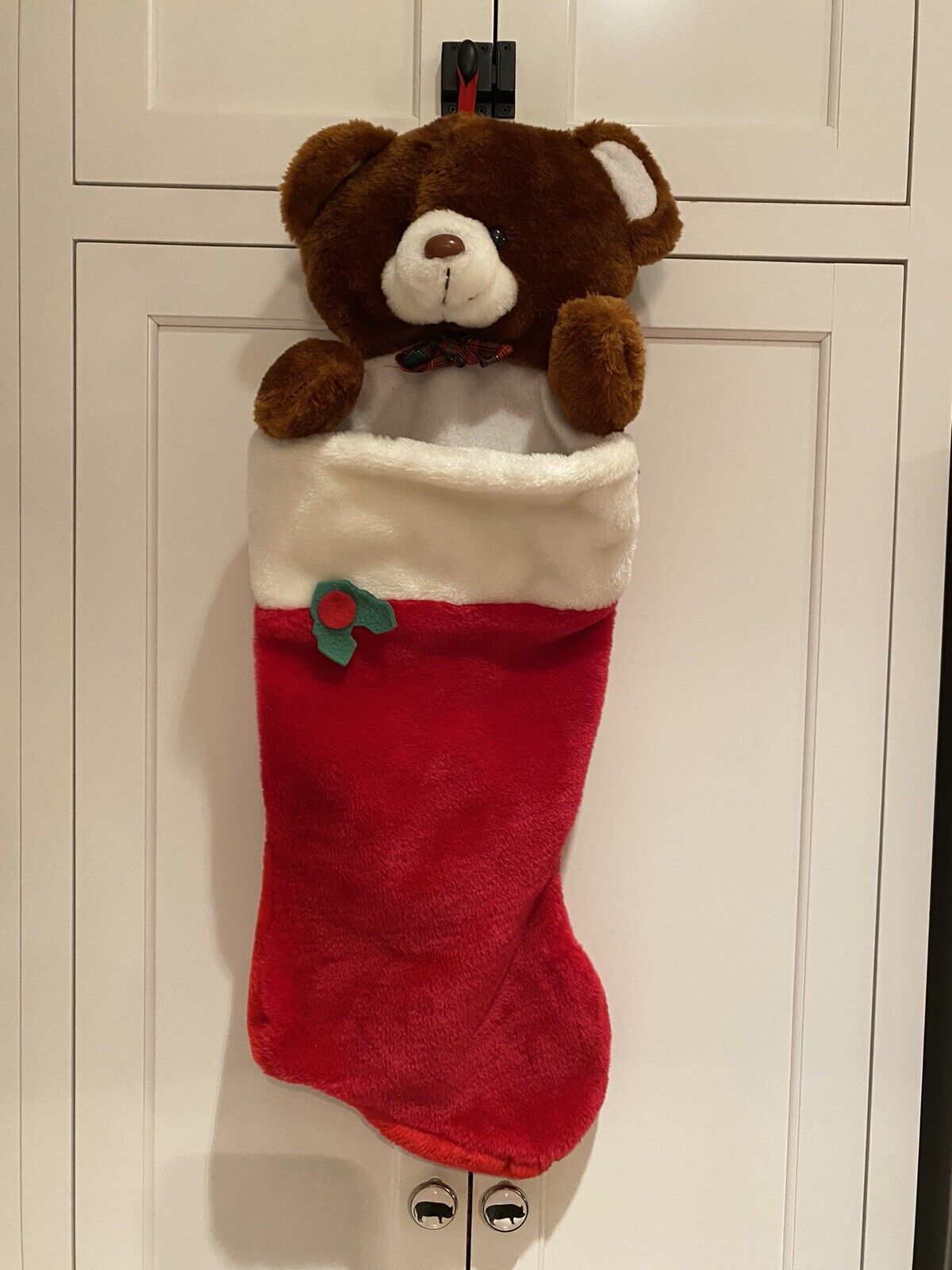 Happy Mates Christmas Teddy Bear Stuffed Plush Stocking 28in