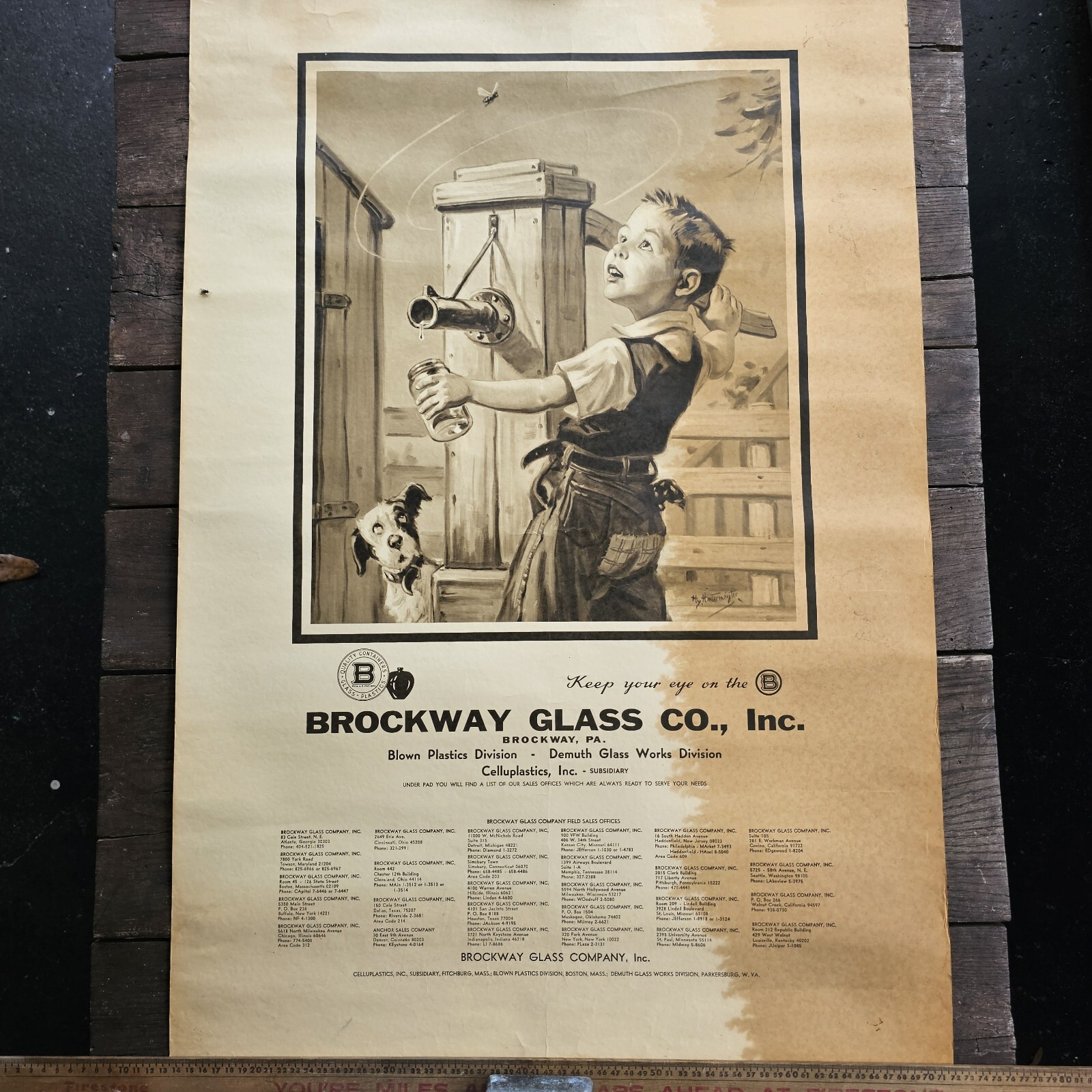 Brockway Glass Advertising Poster 23x35\