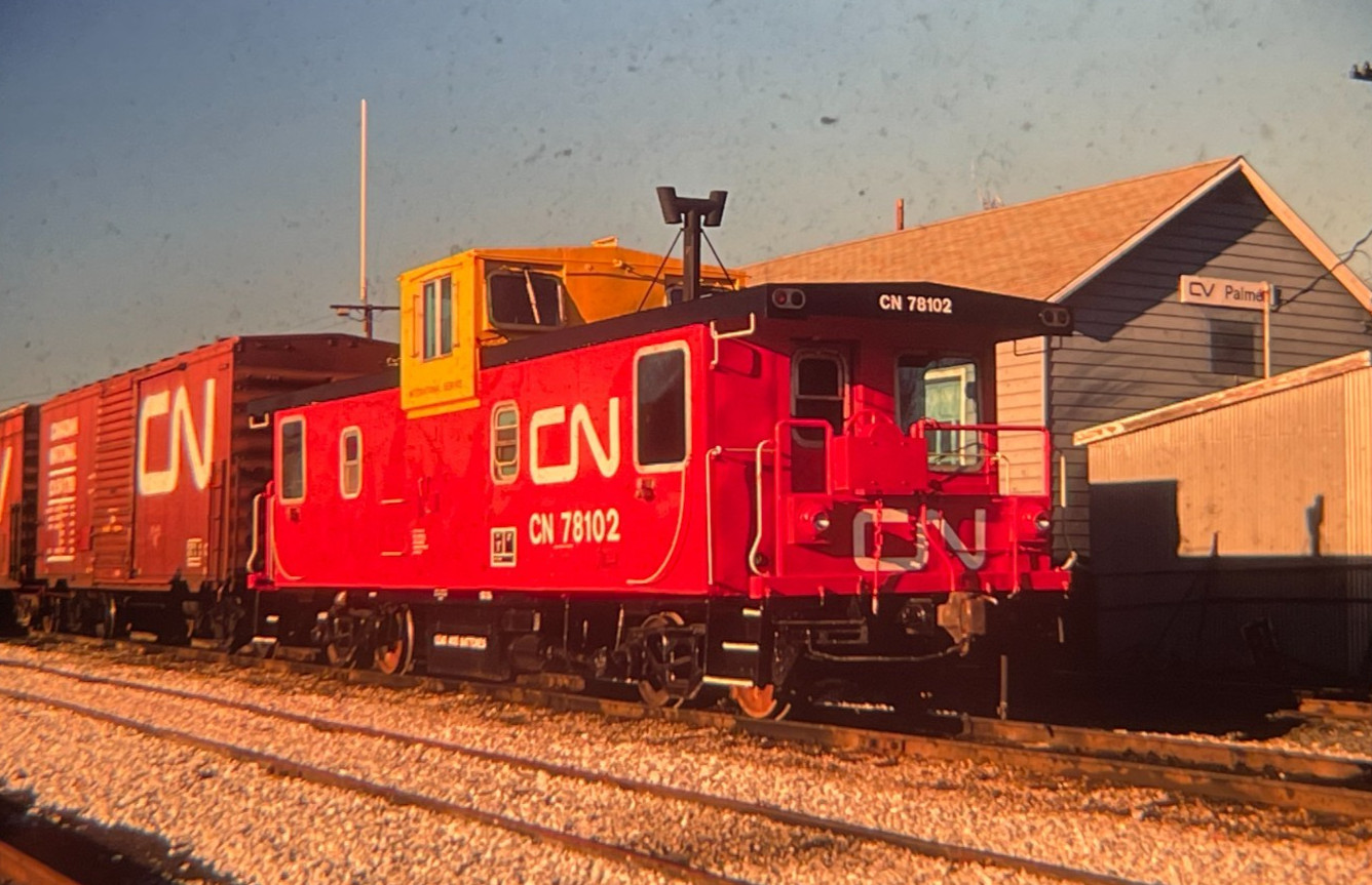 Canadian National Railroad Caboose #78102 - Palmer, MA 35mm Photo Slide Canadian National Railroad Caboose #78102 - Palmer, MA 35mm Photo Slide