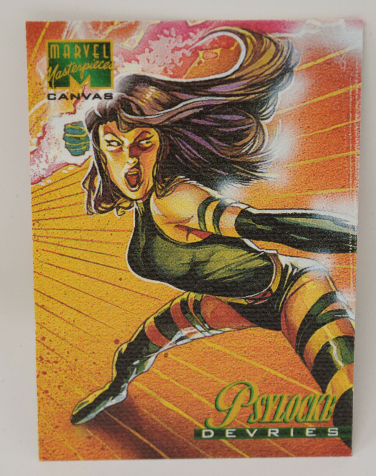Marvel Masterpieces 1995 Psylocke GGA Canvas Trading Card 16 of 22