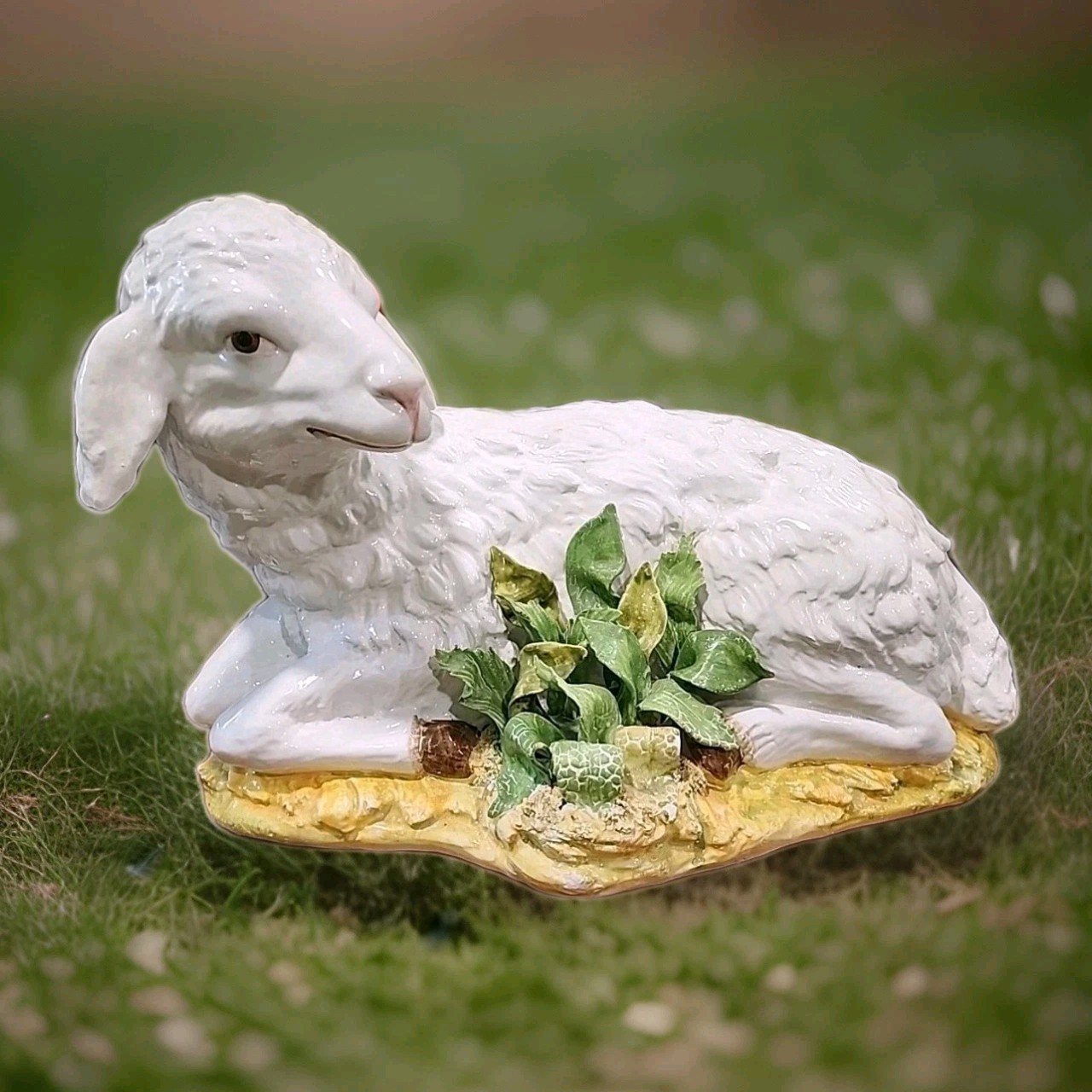 Vintage Erma Italy Pottery Handpainted Sheep Lamb Figurine MCM Hollywood Regency Vintage Erma Italy Pottery Handpainted Sheep Lamb Figurine MCM Hollywood Regency