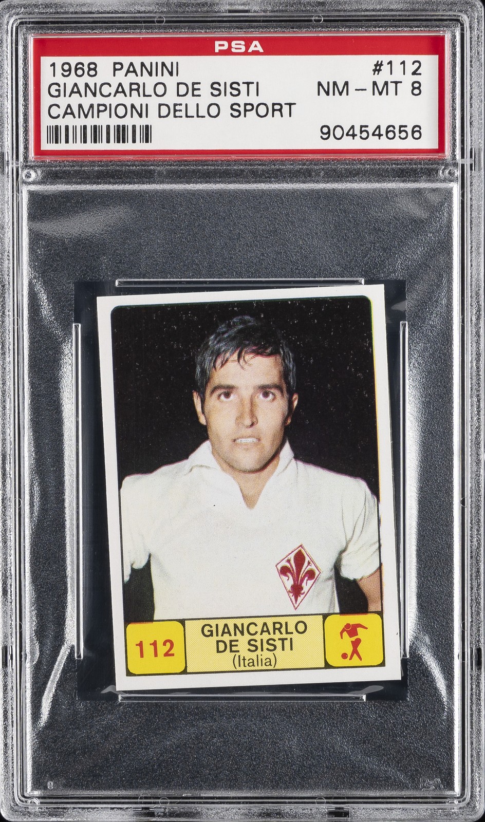 1968 PANINI CAMPIONI DELLO SPORT #112 GIANCARLO DE SISTI PSA 8