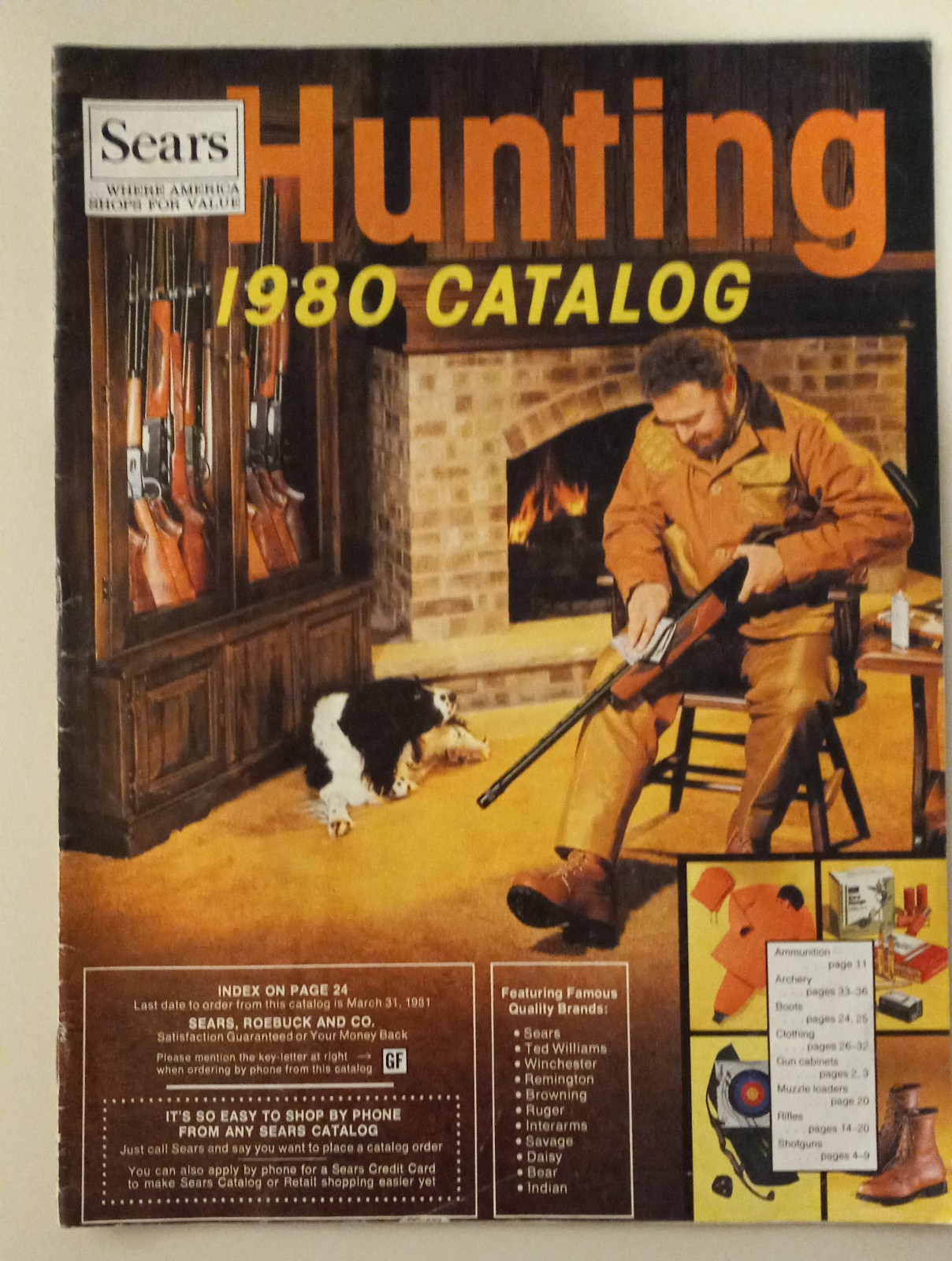 1980 VINTAGE 1980's SEARS HUNTING 35 PG CATALOG - Complete.  Good Condition