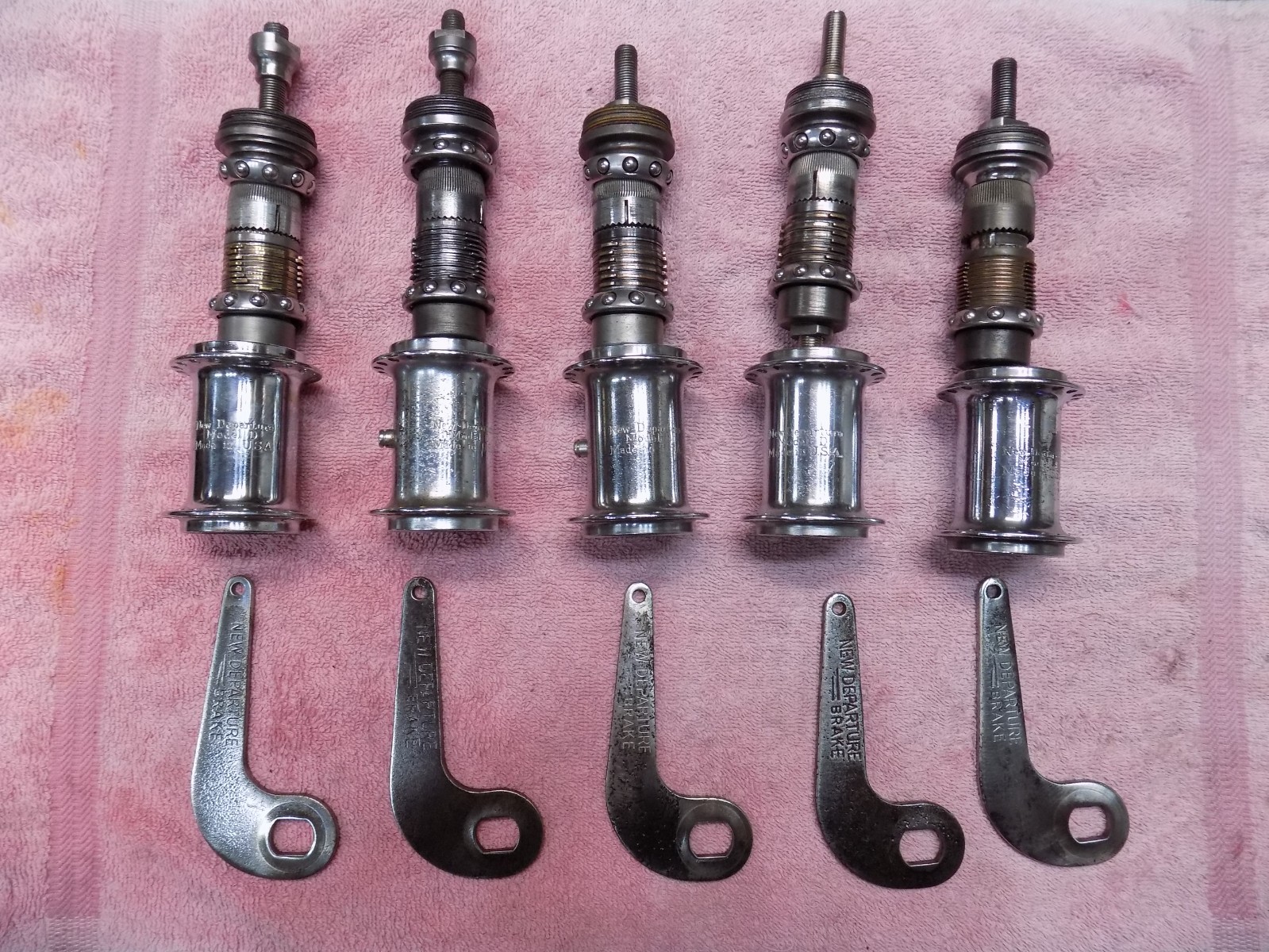 BICYCLE NEW DEPARTURE MODEL D HUB PARTS YOU GET 1 SET HUB BRAKES ARMS  #45