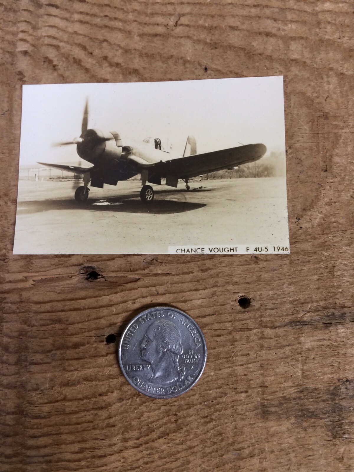 VINTAGE MILITARY PLANE PHOTO-CHANCE VOUGHT--F4 U-5 1946