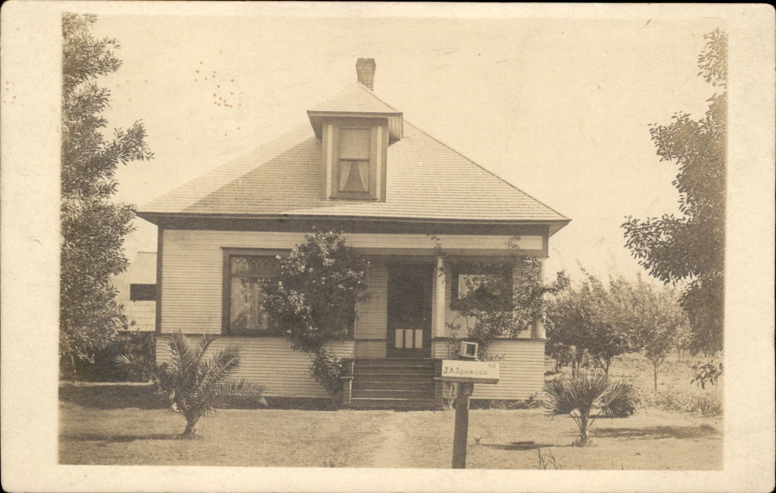 Montebello California CA House c1900s-20s Real Photo Vintage Postcard bhn