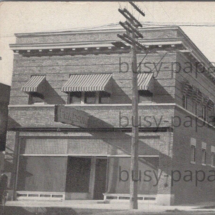 1900s Pearson Dry Goods Store Building Fremont Newaygo County Michigan Postcard