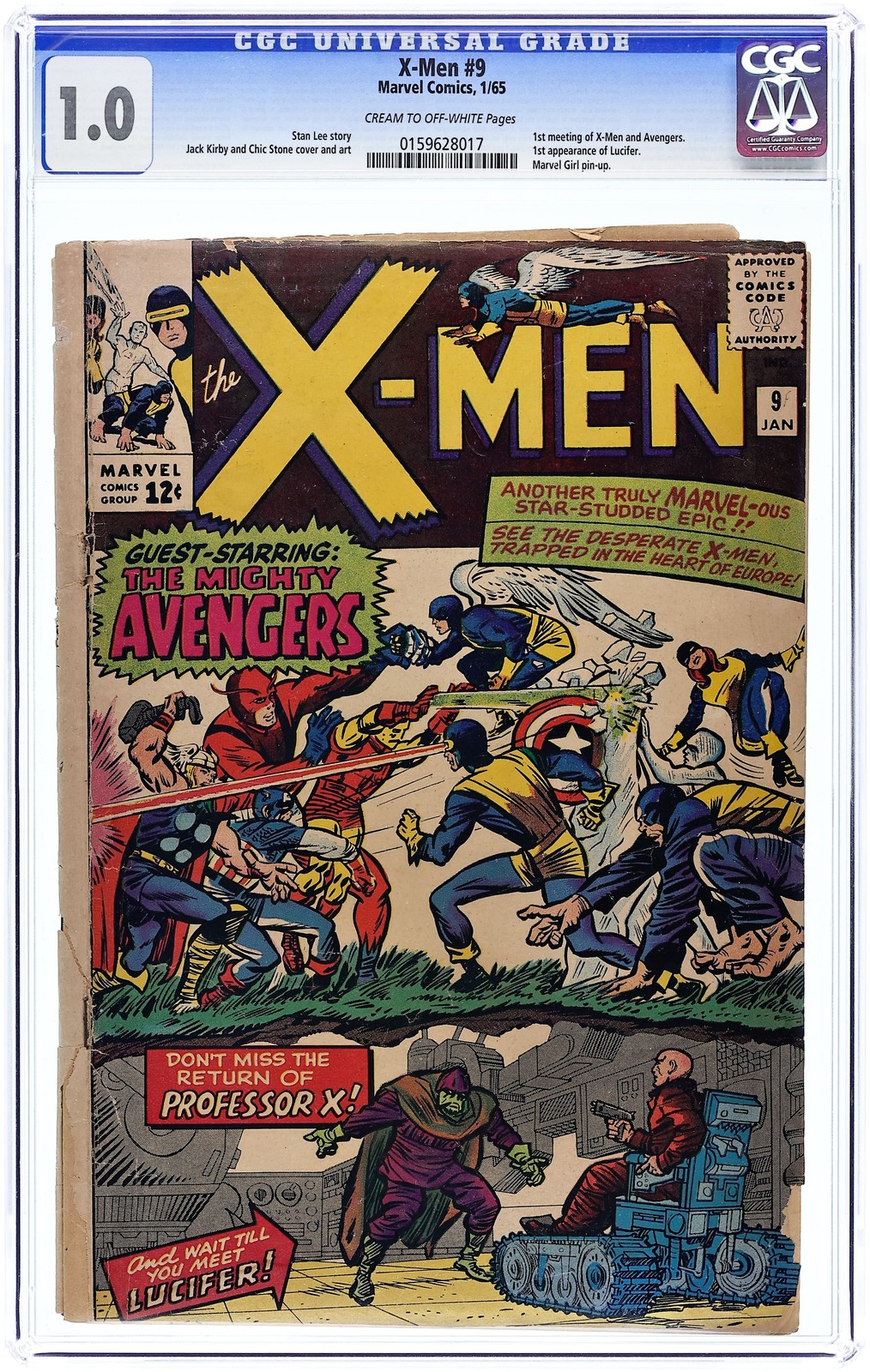 Uncanny X-Men #9 CGC 1.0 1965 0159628017 1st Avengers/X-Men crossover