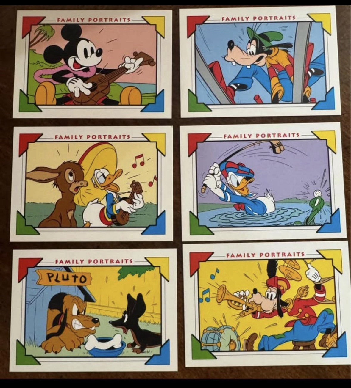 Disney Trading Cards, Vintage, Set Of Six, mint condition set of 6, #163-168 Disney Trading Cards, Vintage, Set Of Six, mint condition set of 6, #163-168