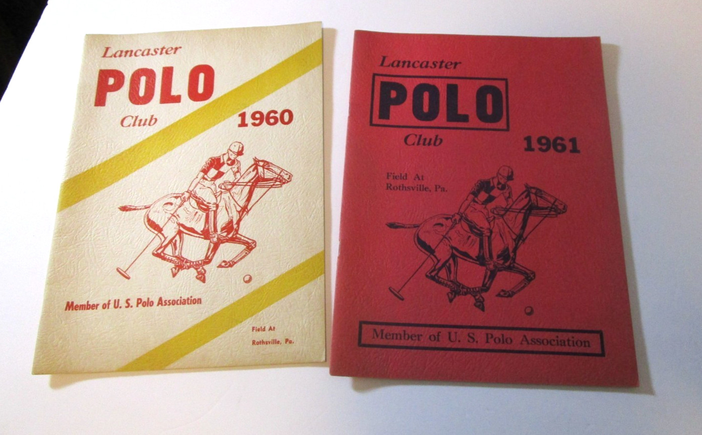 1960-1961 LANCASTER PA. POLO CLUB PROGRAMS 1960-1961 LANCASTER PA. POLO CLUB PROGRAMS
