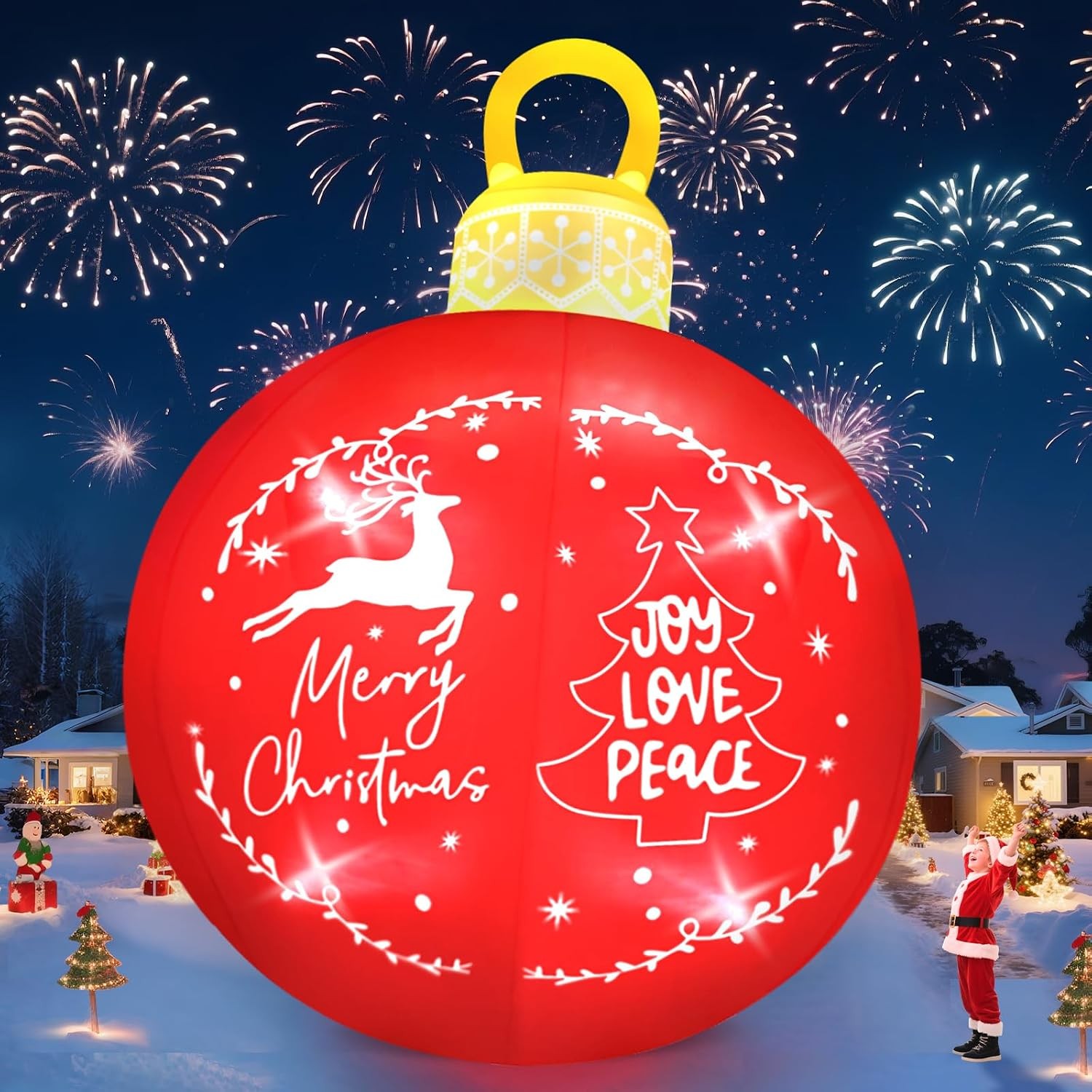 Kalolary 15FT Christmas Bell Inflatable with LED - Outdoor Decor
