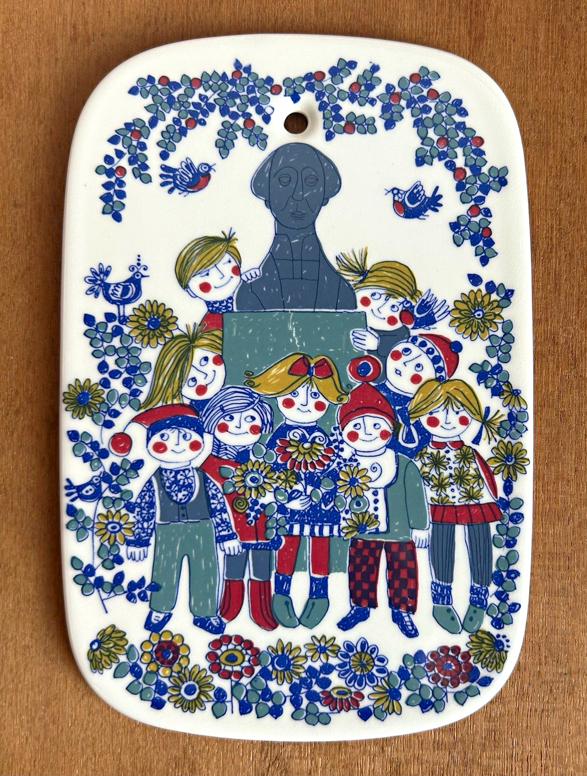 Rare VTG Figgjo Flint Turi Oliver Broste Copenhagen Wall Plaque MCM H C Andersen
