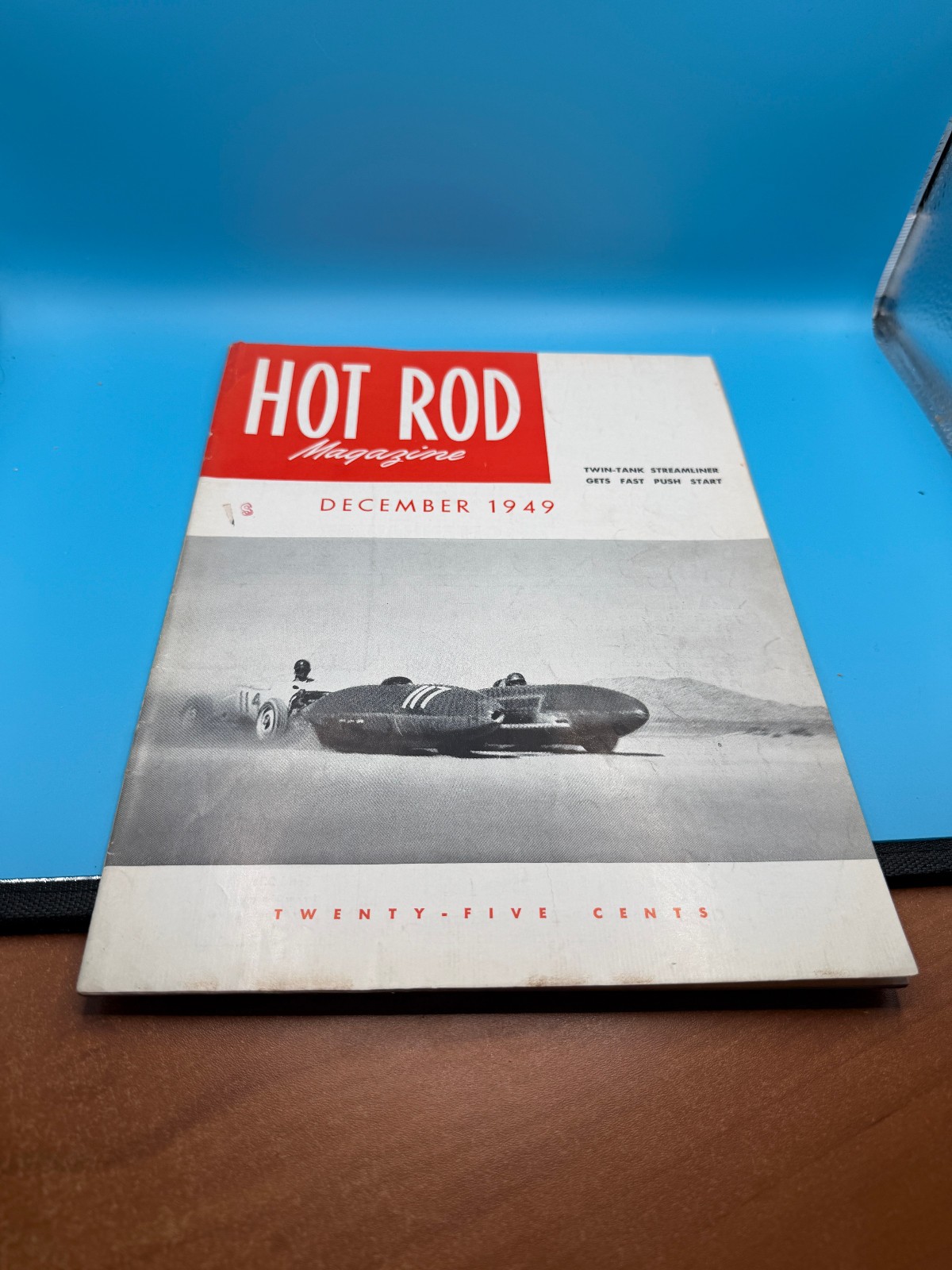December 1949 HOT ROD Magazine Twin-Tank Streamliner