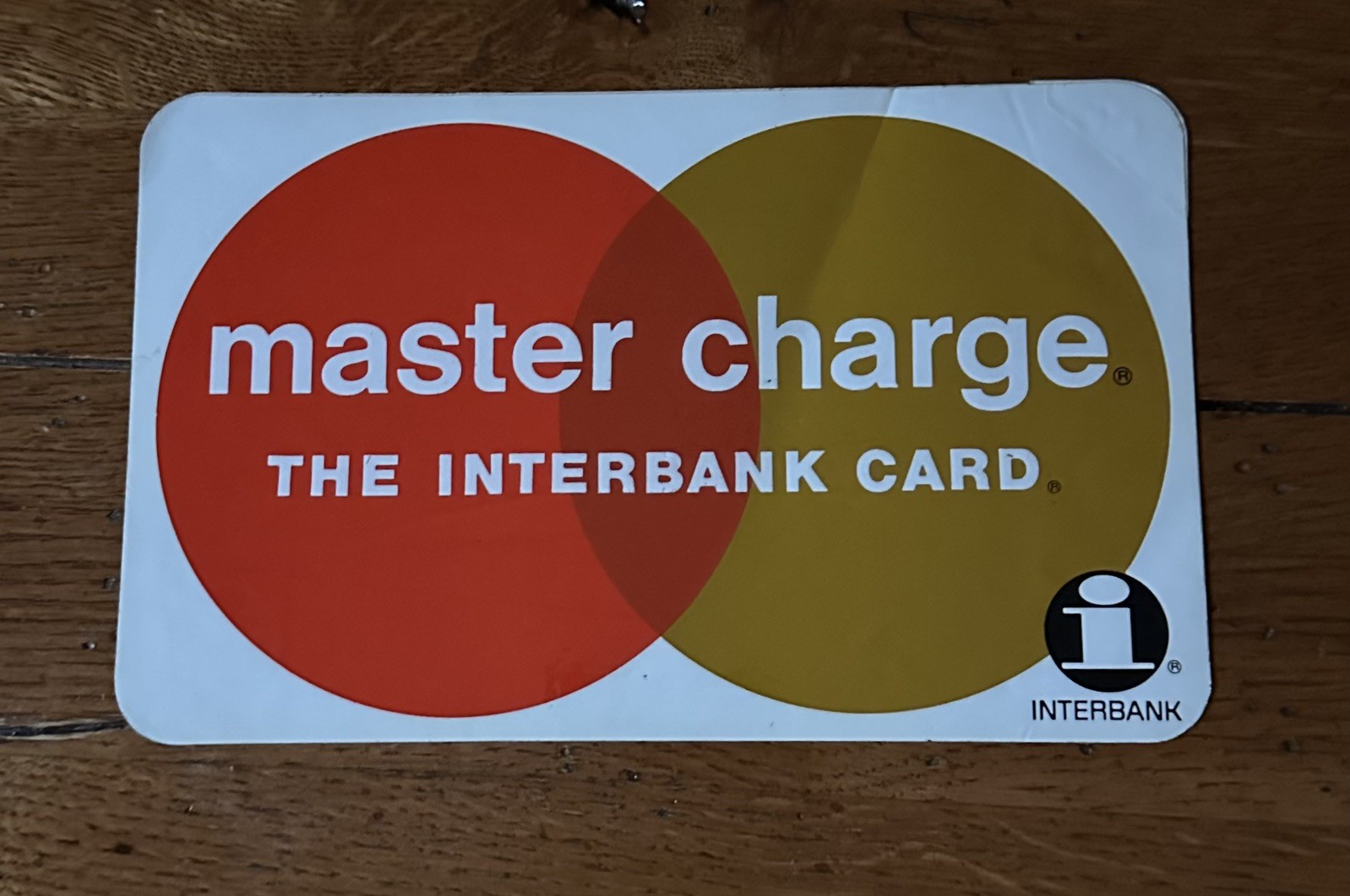 VTG 1970s Master Charge Interbank Credit Card Gas Station Store Window Decal VTG 1970s Master Charge Interbank Credit Card Gas Station Store Window Decal