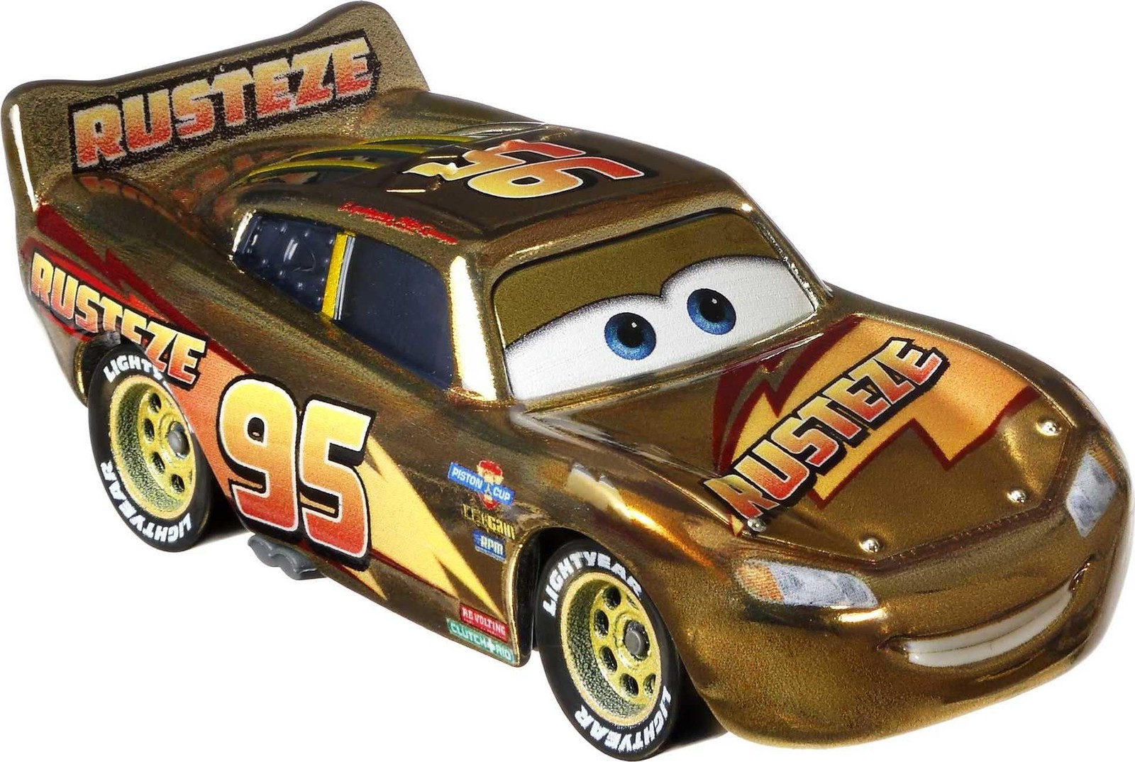 Disney Cars Golden Die-Cast Lightning McQueen 1:55Scale Movie Character for Raci