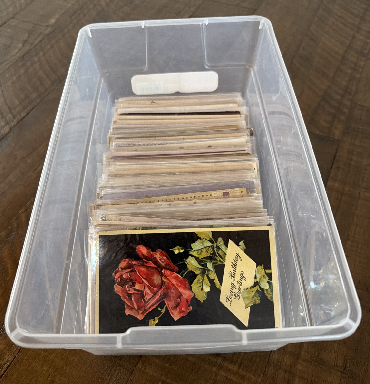 HUGE LOT of 175~Vintage Antique Greetings POSTCARDS-with Flowers~In Sleeves~