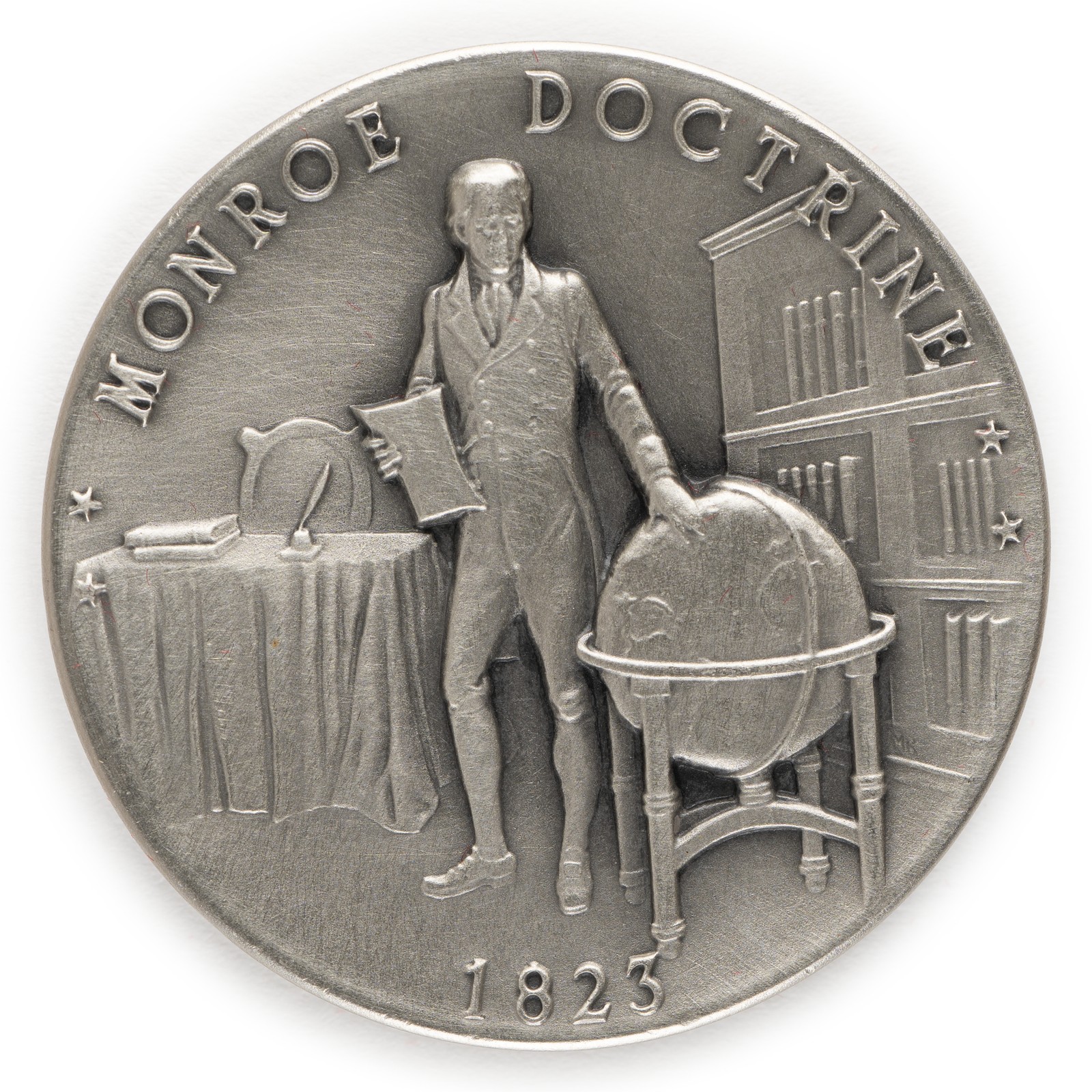 1823 Monroe Doctrine, Pewter Medal History of America Danbury Mint