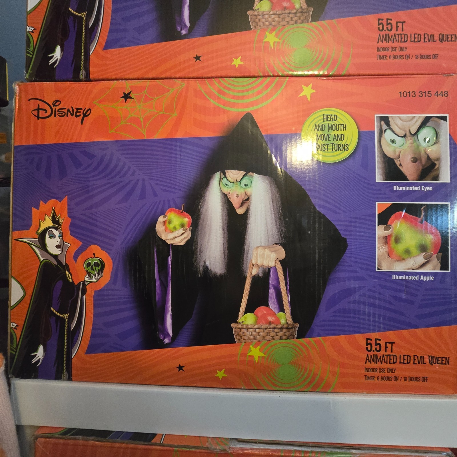NEW- Disney Villains 5.5 ft Animated LED Evil Queen Witch Animatronic- Fast Ship