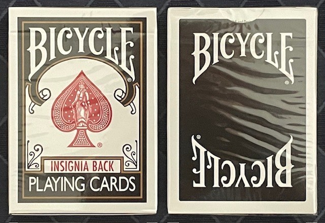 Bicycle Insignia Back (black) playing cards