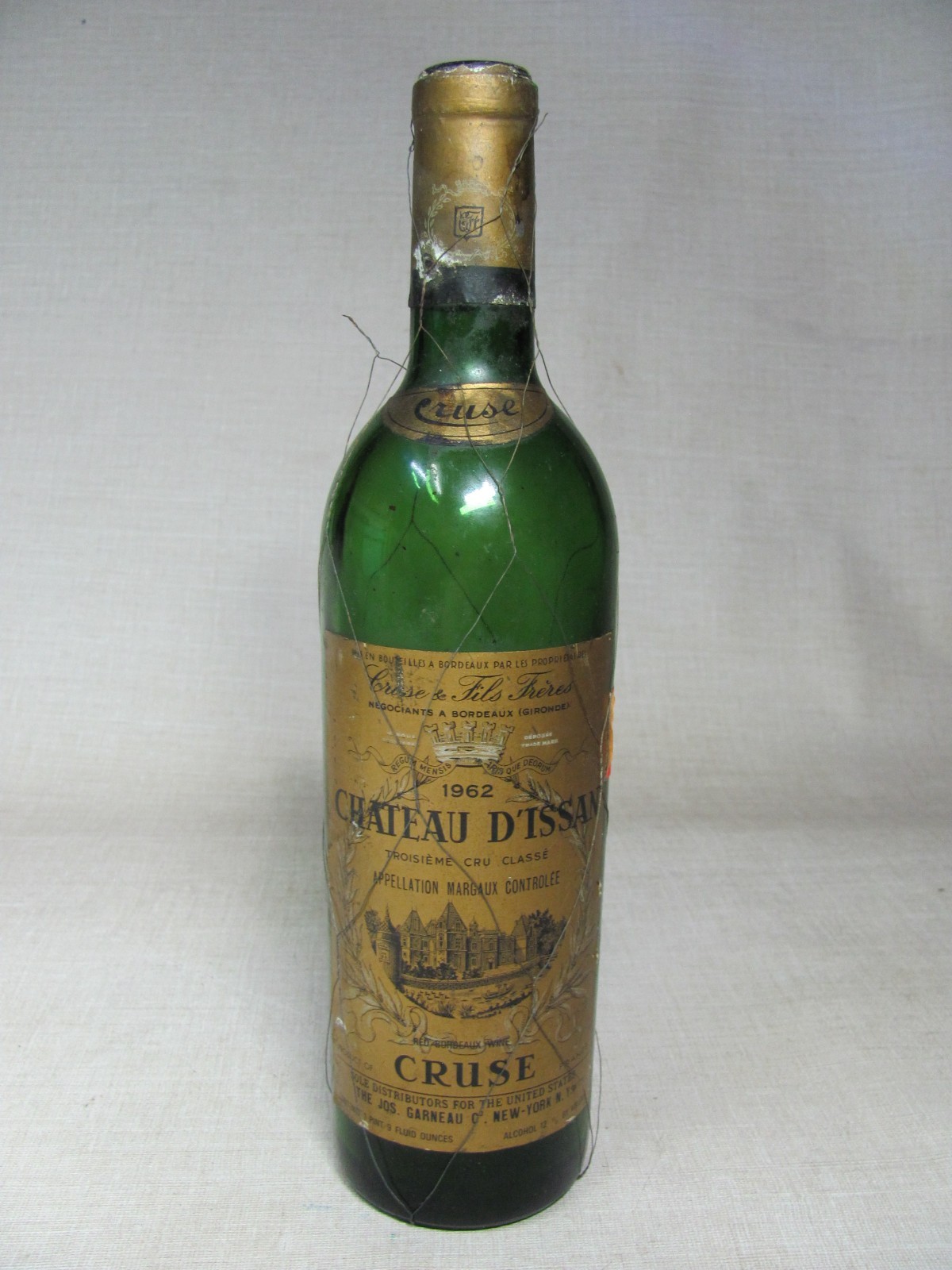 CRUSE CHÂTEAU D'ISSAN MARGAUX, BORDEAUX WINE FRANCE MAN CAVE DECOR GLASS
