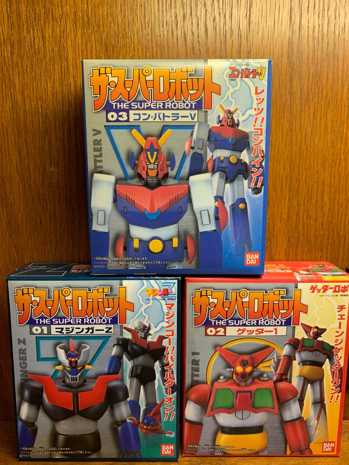Bandai 1998 The Super Robot Plastic Model Set of 3 MADE IN JAPAN