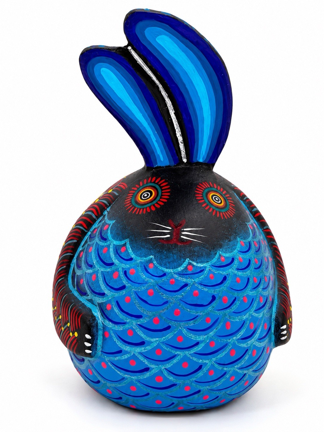 Jacobo & Maria Angeles Rabbit Alebrije Oaxaca Woodcarved Zapotec Figurine 2016