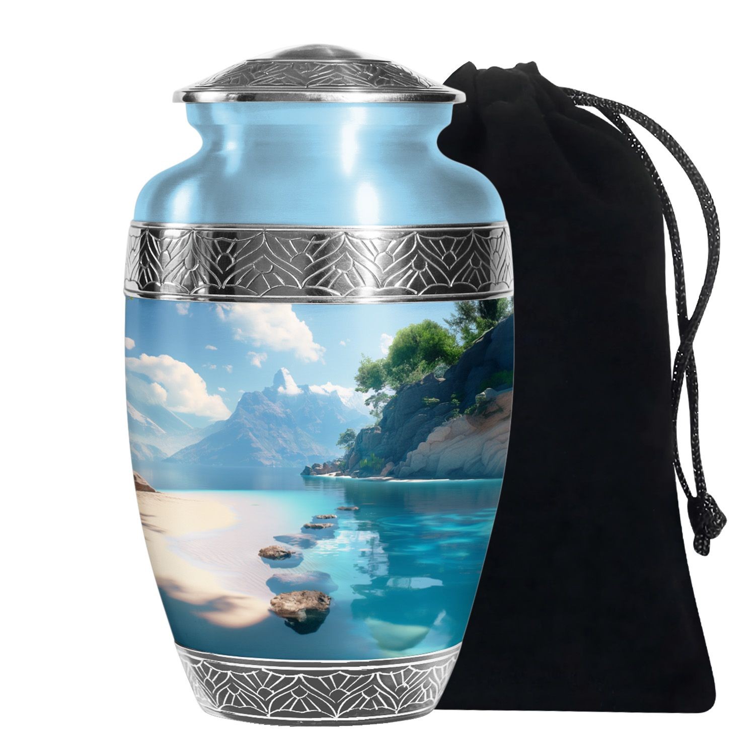Beach Calm Memorial Urns for Human Ashes Adult Female (10 Inch)