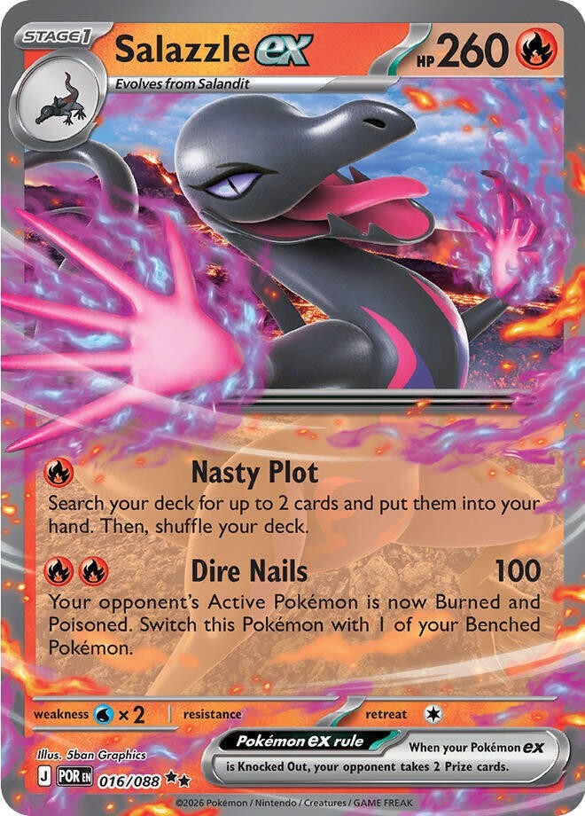 Salazzle ex - 016/088 - ME03: Perfect Order NM Pokémon card