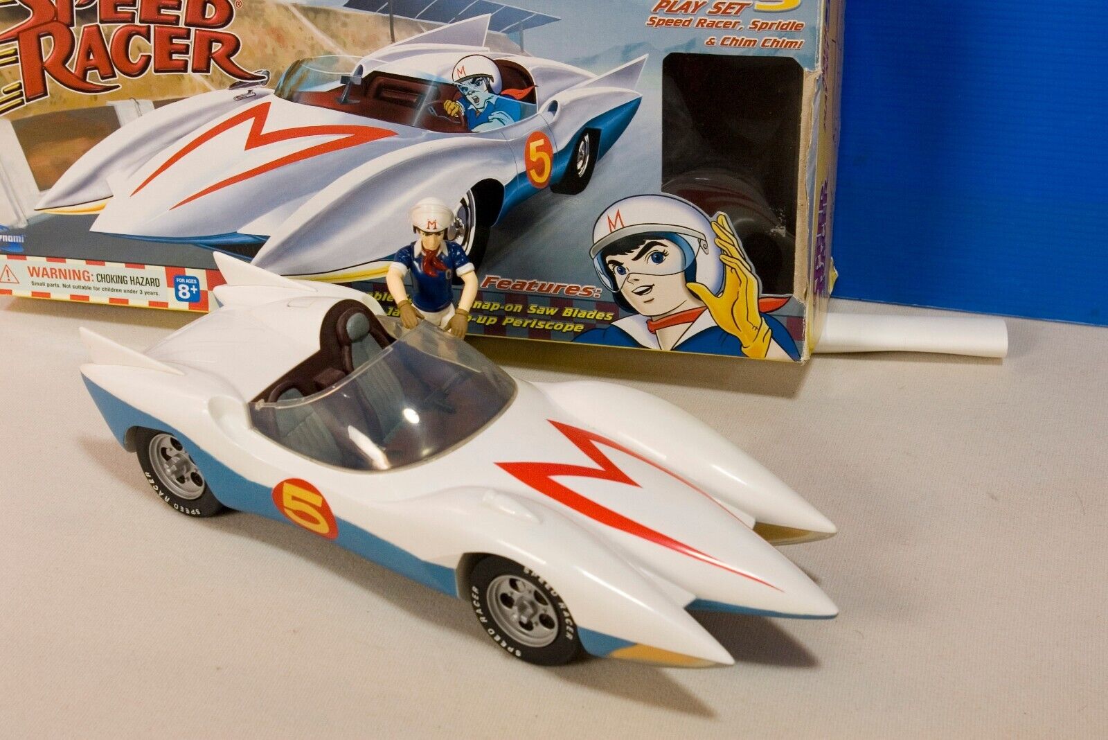 Speed Racer Play Set, realistic heros & large car  (15 in ) with  Box,rare Japan