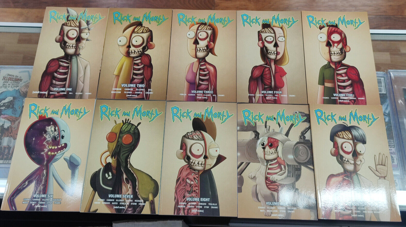 RICK AND MORTY VOLUME #1-10 (2015) - NEW UNREAD - SOFT COVER TPB ONI VARIANT