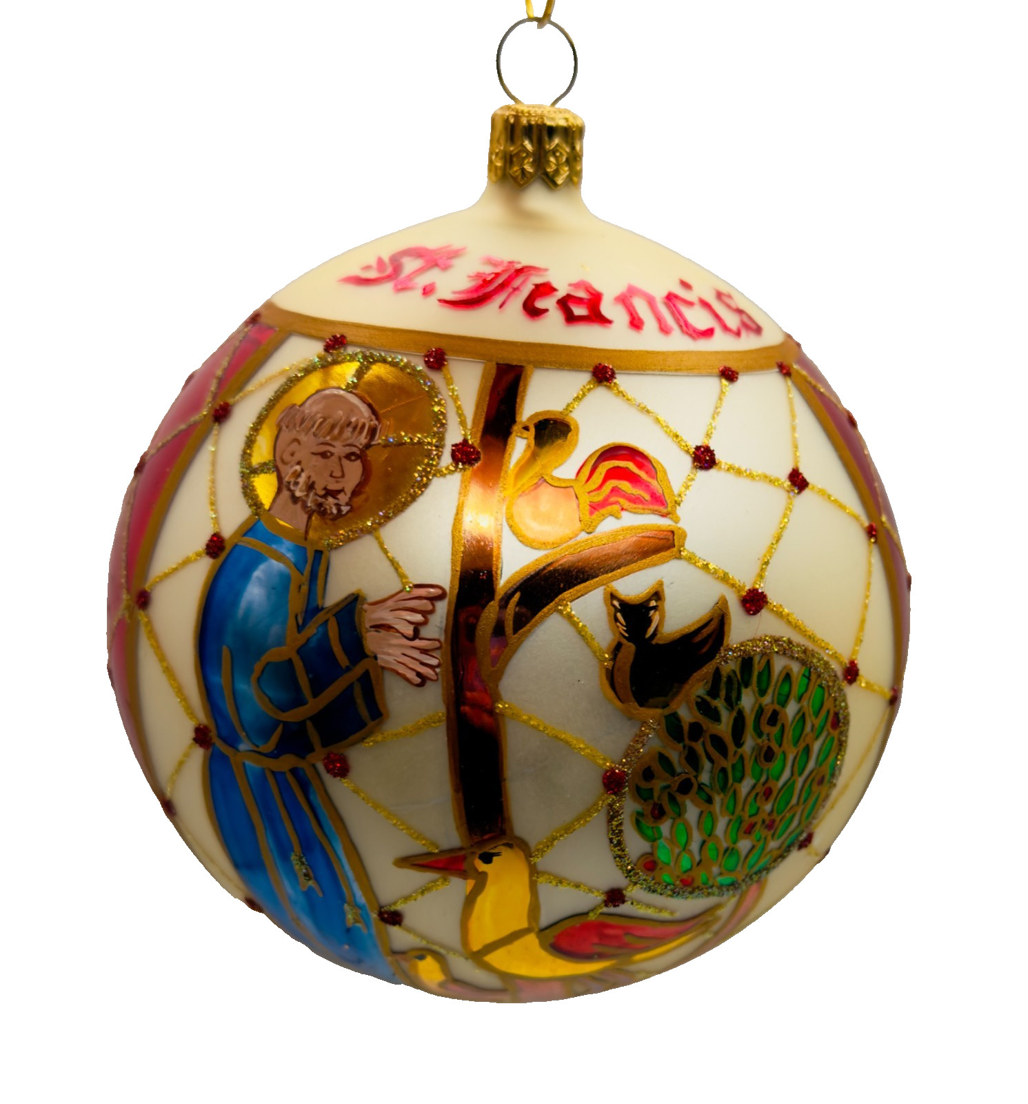 RARE St Francis of Assisi Hand painted 4\