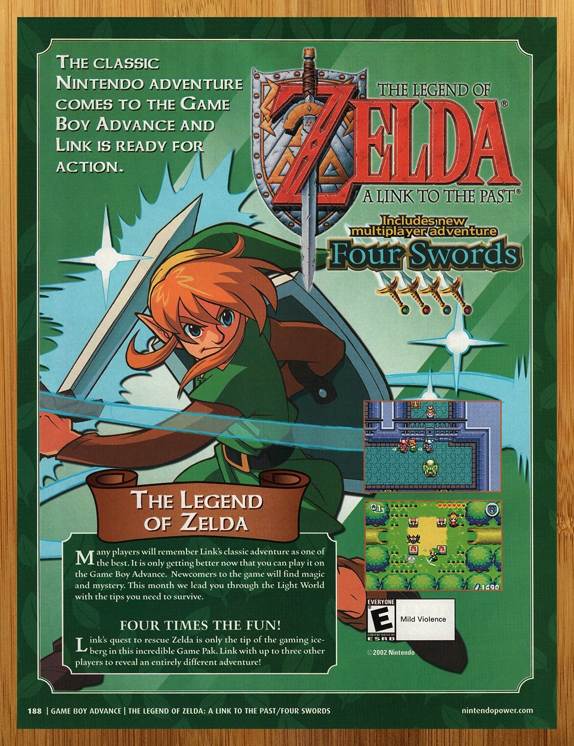 2003 Zelda A Link to the Past Gameboy Advance GBA PREVIEW Print Ad/Poster Art