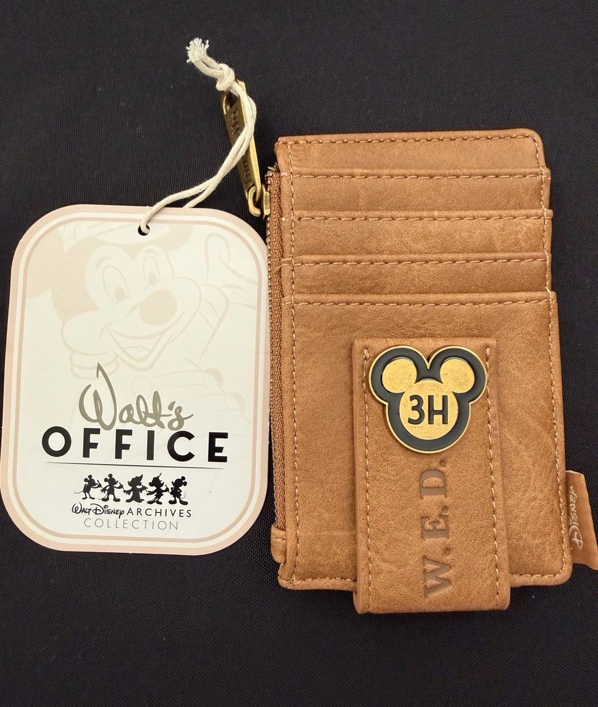 D23 2026 Walt's Office Leather Wallet W.E.D. Walt Disney Studios Company