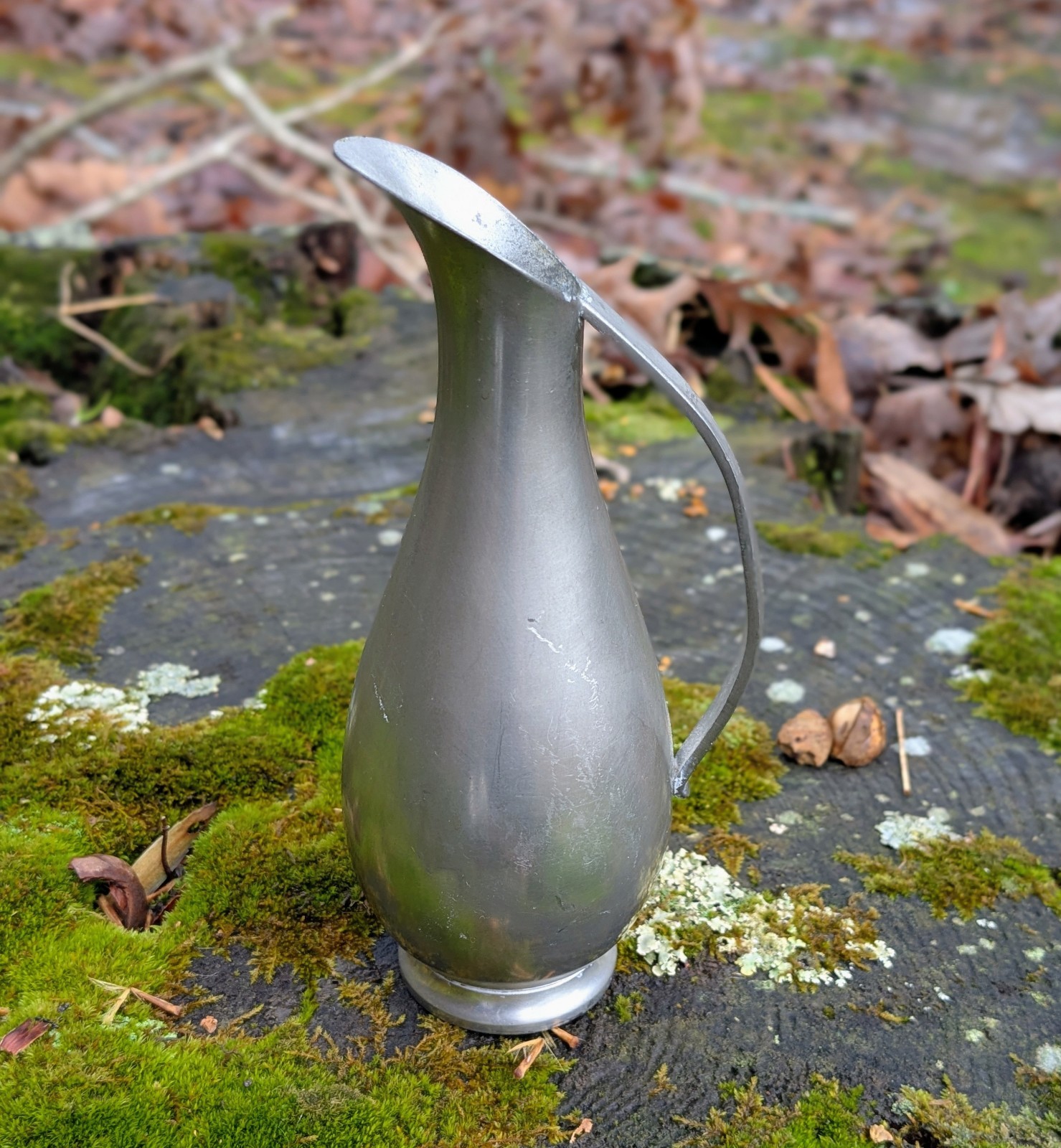 Vintage Metawa Holland Pewter Pitcher / Bud Vase - MCM Sleek Design