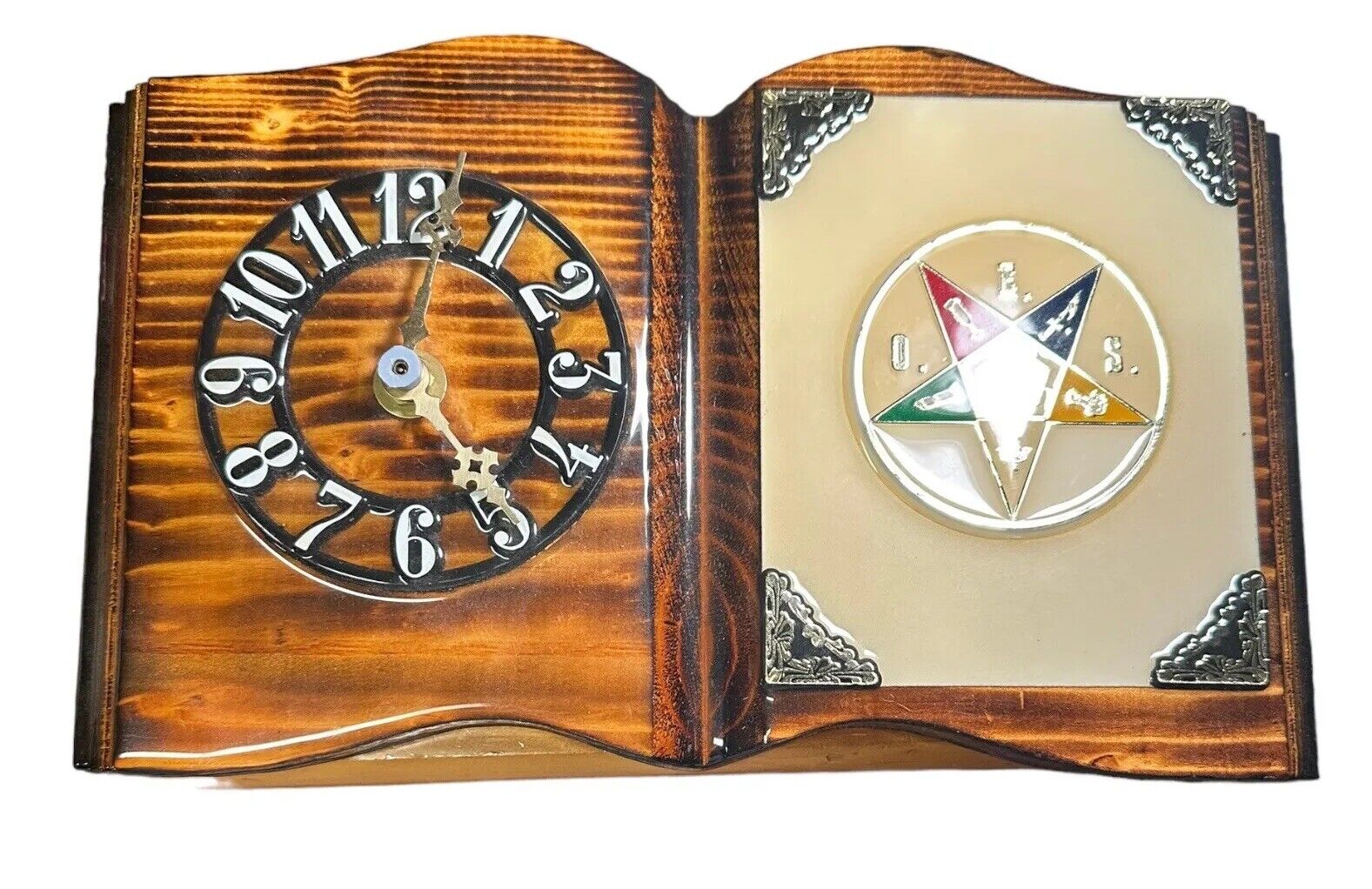 Vintage Wall Clock Masonic Freemason Wooden Order Of The Eastern Star