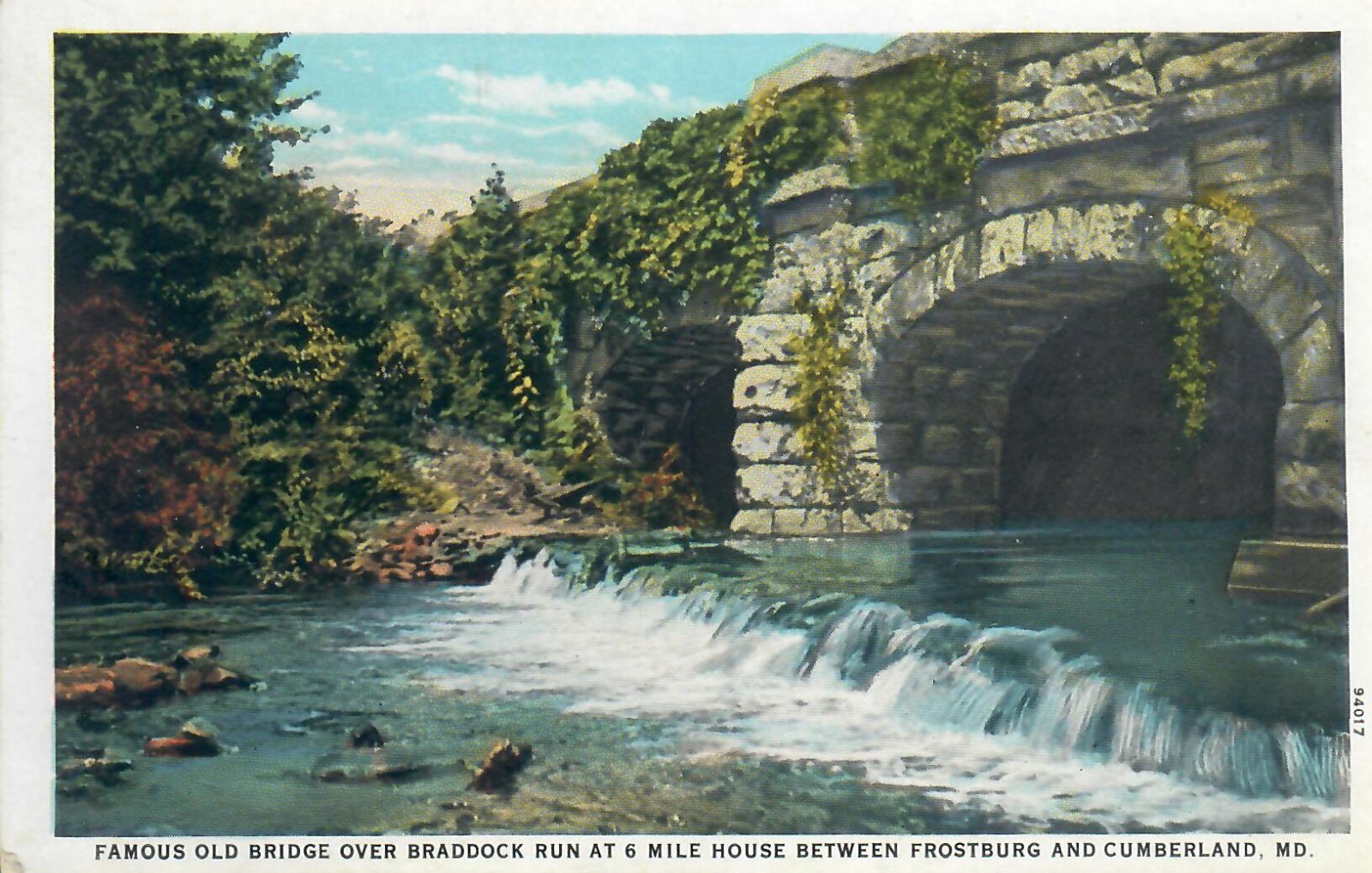 Stone Bridge Over Braddock Run at Six Mile House Frostburg to Cumberland MD