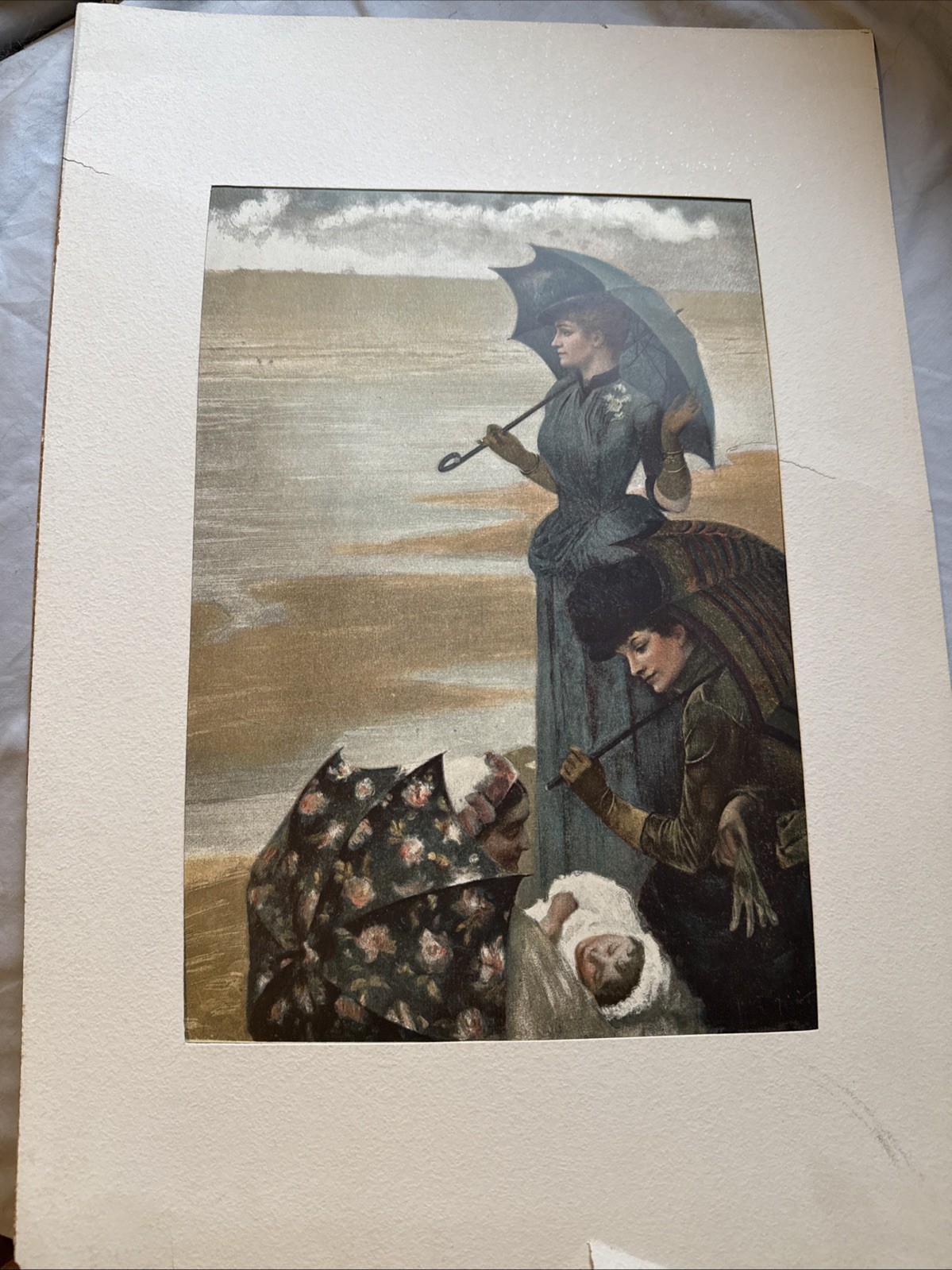 Columbian Exposition 1893 Original Print ON THE SEA-SHORE Albert Aublet 16 x 11